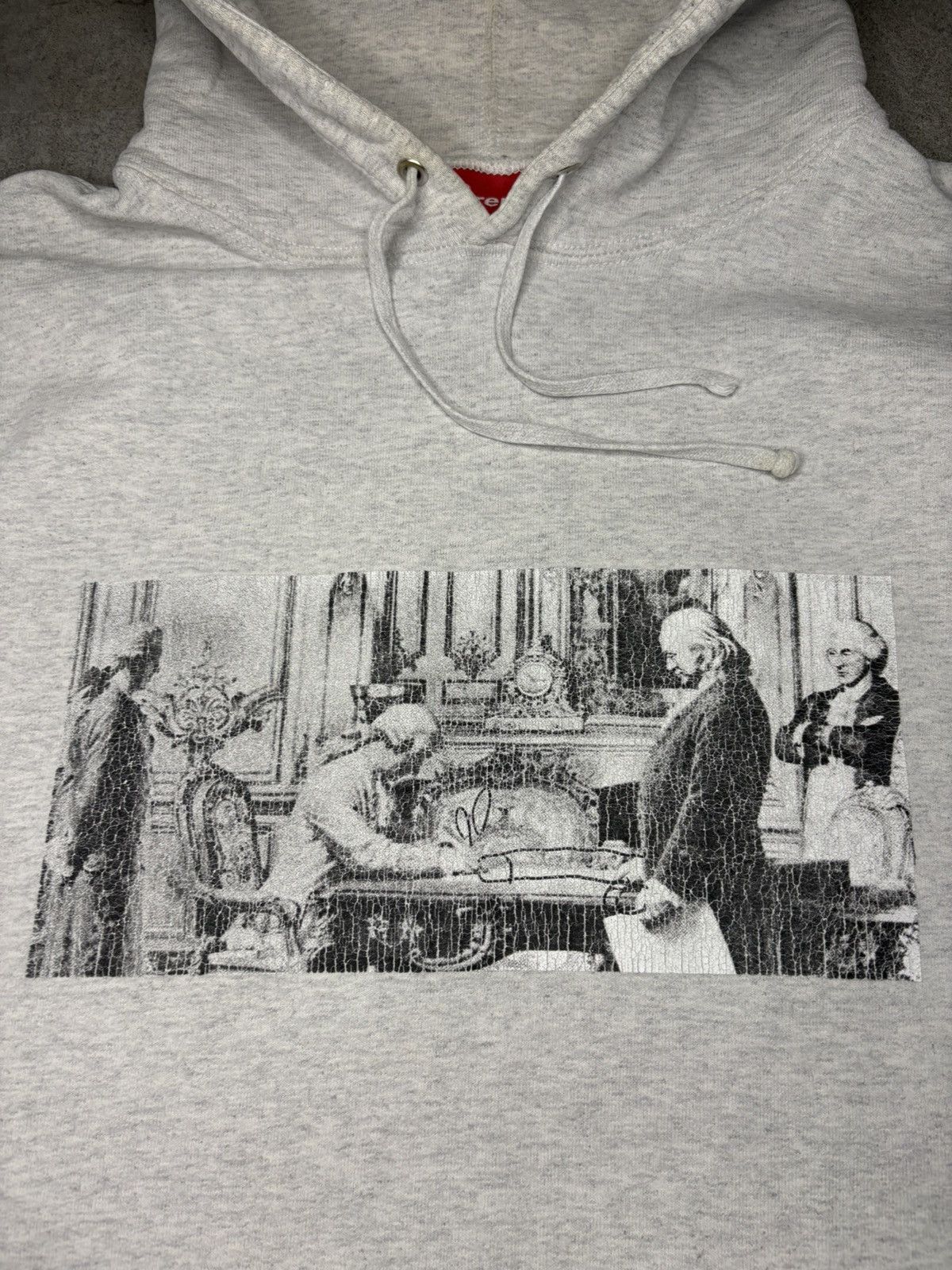Supreme Supreme Mike Kelley Franklin Signing Hoodie Grey FW18 Size M Size US M / EU 48-50 / 2 - 3 Thumbnail