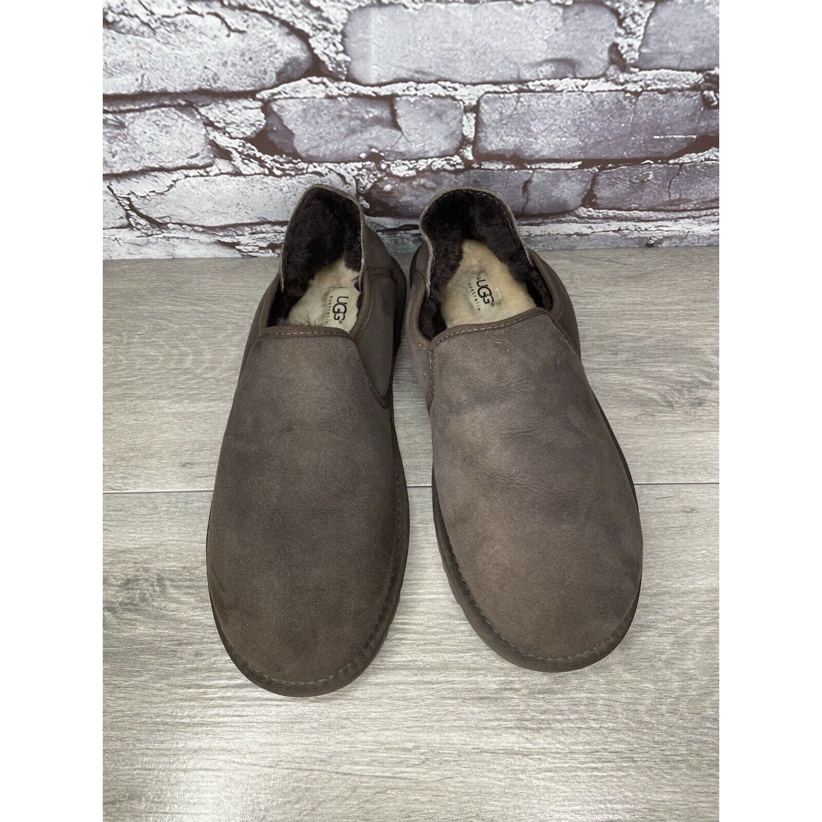 Ugg UGG Kenton Brown Suede Fur Collapsible Slippers Shoes Men Sz Size US 11 / EU 44 - 2 Thumbnail