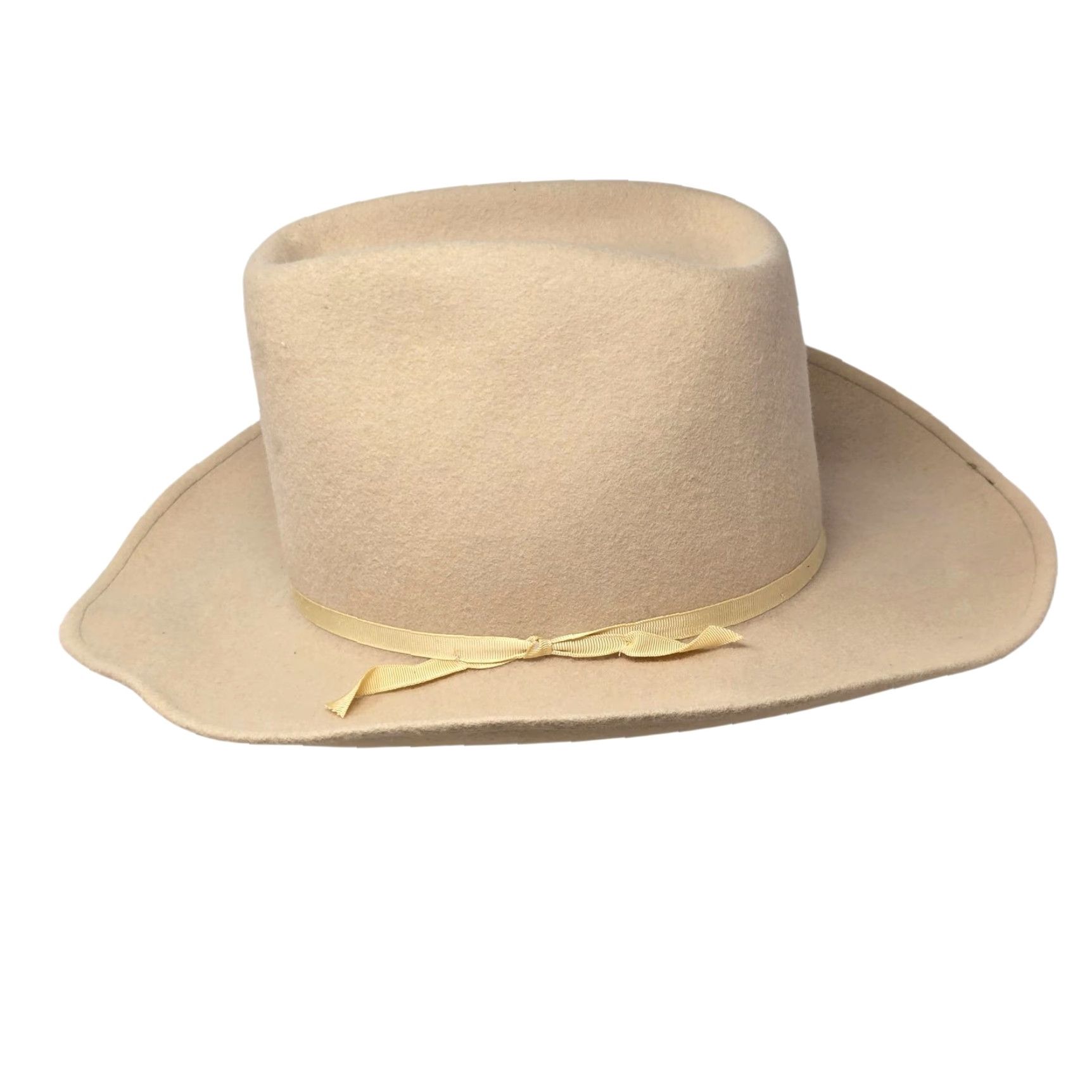 Vintage VINTAGE Western Cowboy Hat Men 7 Tan Wool Weatherized 100% Wool Buckhorn USA Rockmount Ranch Wear Size ONE SIZE - 2 Thumbnail