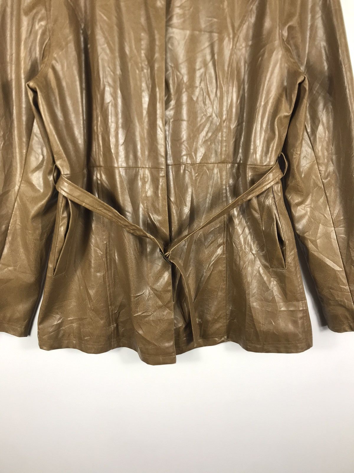 Japanese Brand × Vintage ⚡️Vintage Lejolitenps Leather Trench Coat Jacket Size L / US 10 / IT 46 - 5 Thumbnail