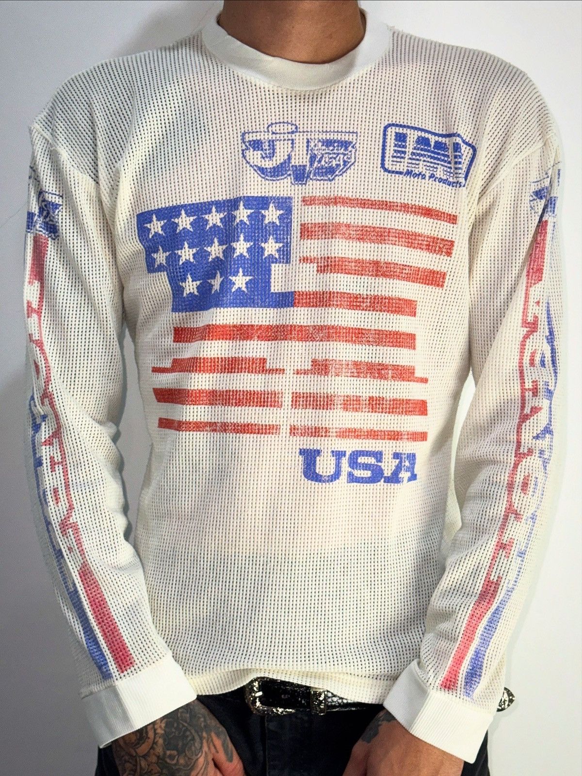 Honda Vintage 1970s Honda JT Racing Knit Jersey RARE!! Size US M / EU 48-50 / 2 - 1 Thumbnail