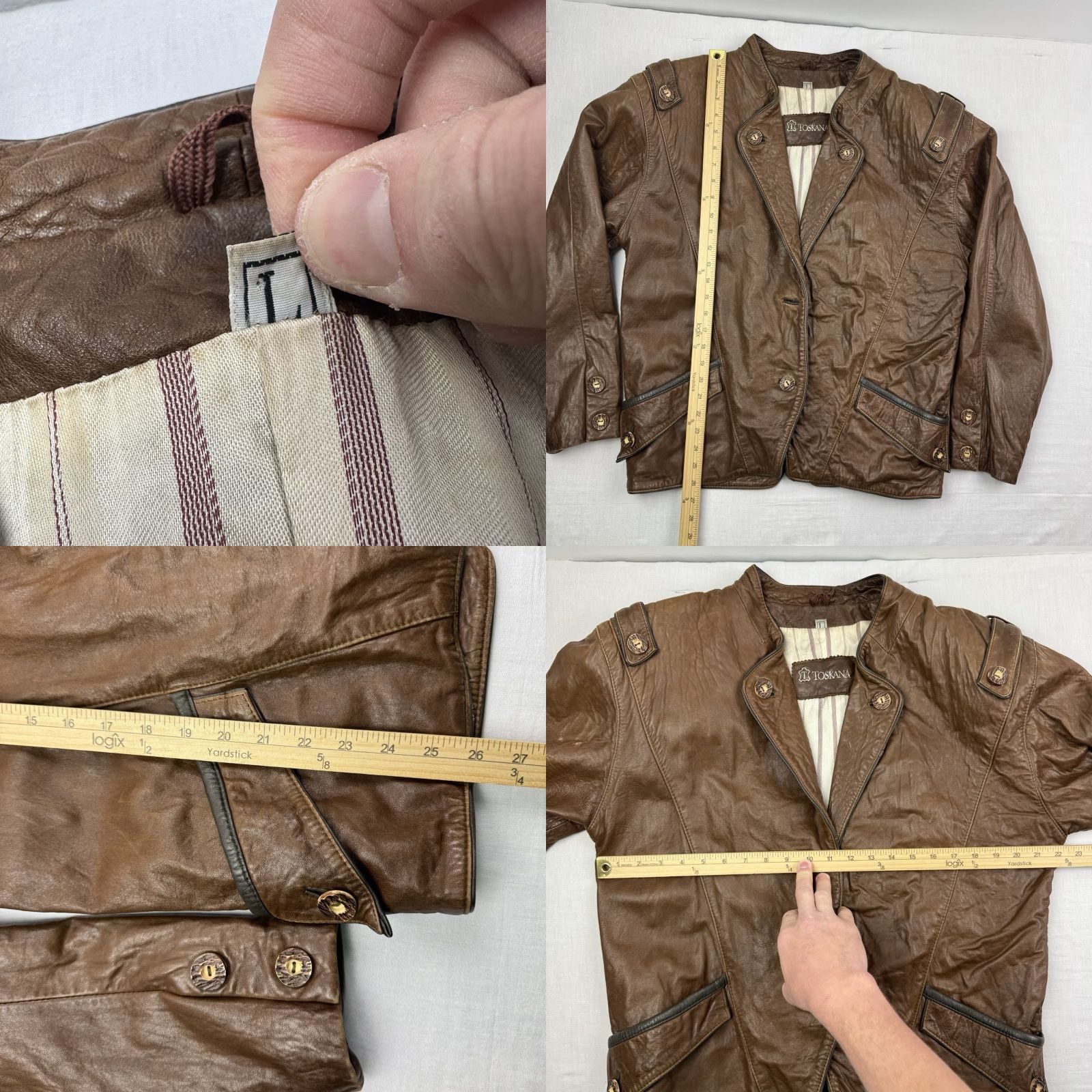 Vintage VINTAGE Toskana Leather Jacket Men Jacket L Brown Bomber 80s 90s Styled Size US L / EU 52-54 / 3 - 8 Thumbnail