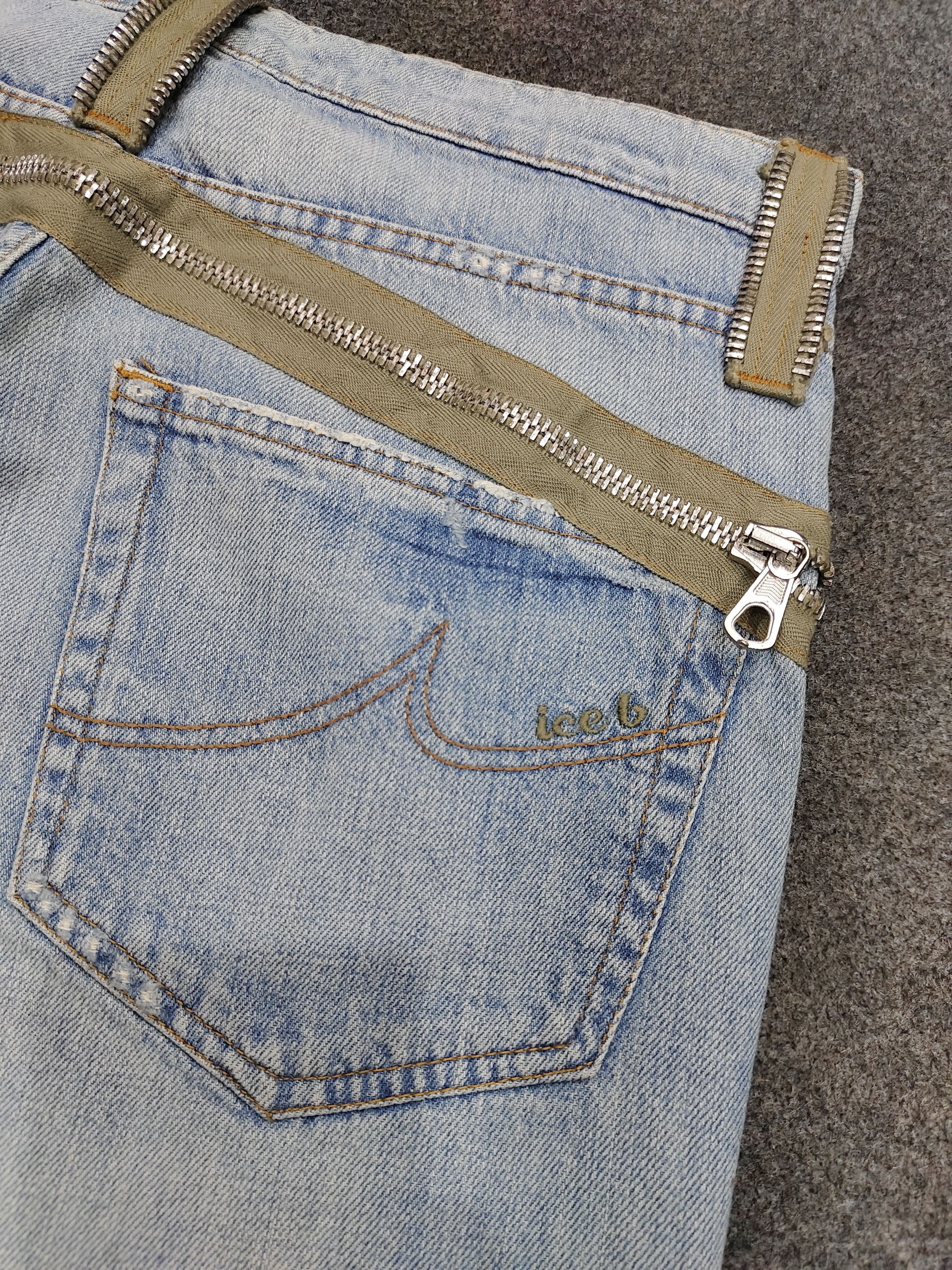 Iceberg 90s Iceberg🔥Experimental Zipper Strap Distressed Wash Jeans Size US 31 - 3 Thumbnail
