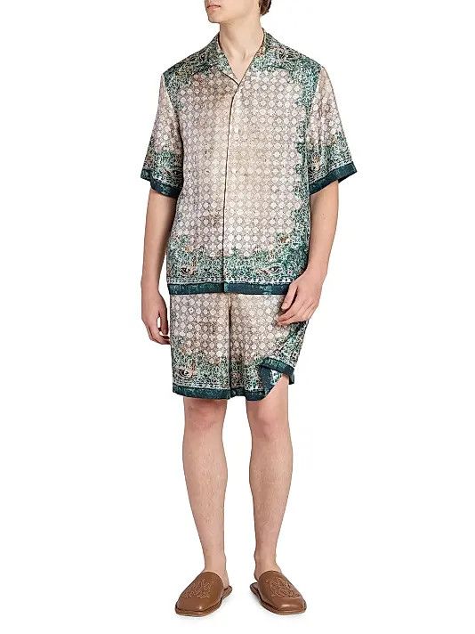 Amiri os11x0526 Bandana Drawstring Shorts in Multicolor Size US 34 / EU 50 - 2 Thumbnail