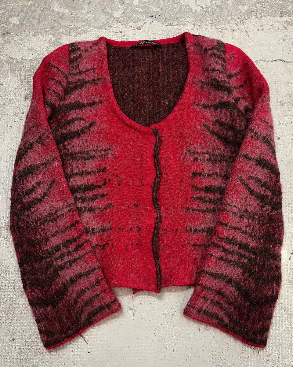 Roberto Cavalli 2000s Roberto Cavalli Red Devil Zebra Cardigan Size M / US 6-8 / IT 42-44 - 1 Thumbnail