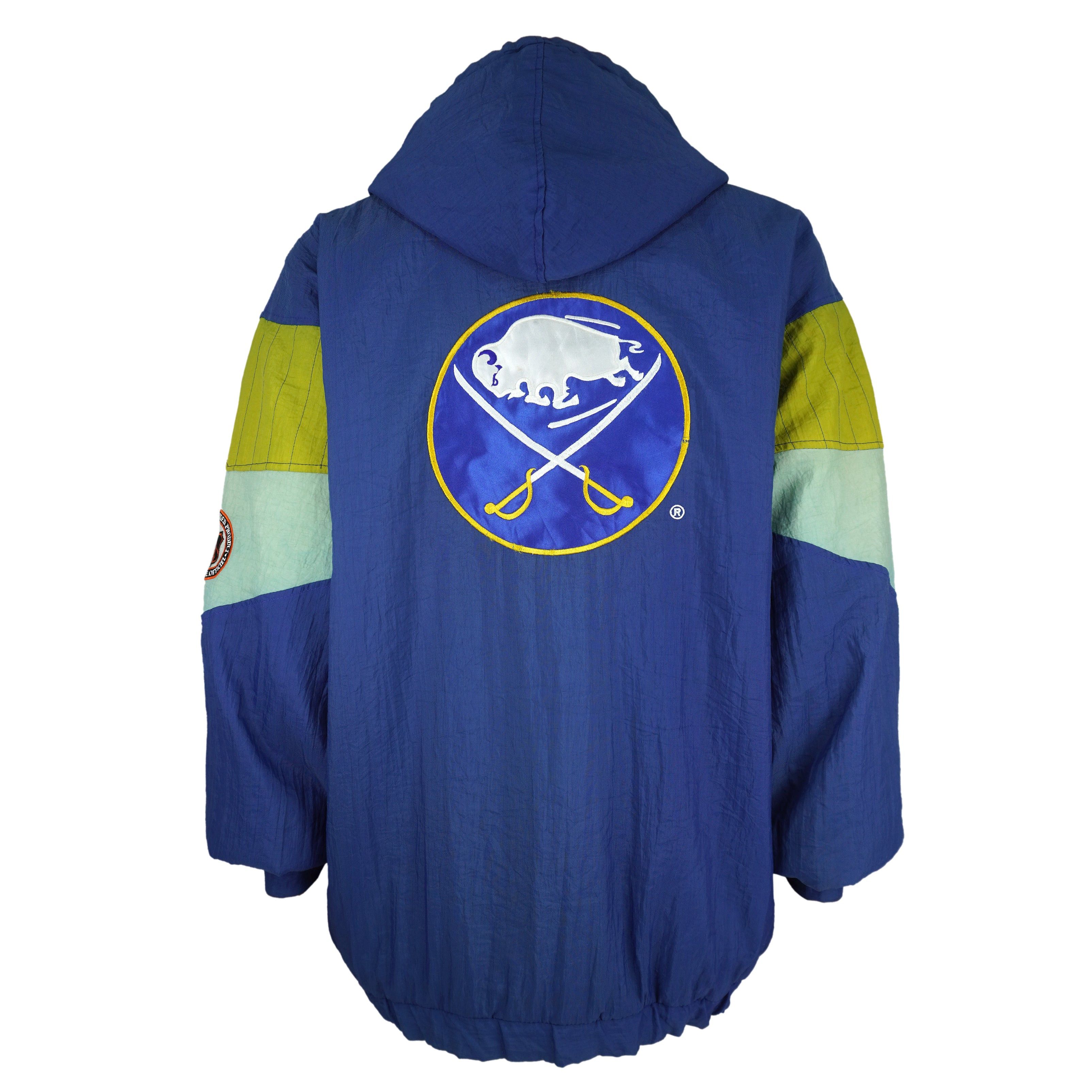 Starter Buffalo Sabres Hooded Pullover Jacket 1990s Size US XL / EU 56 / 4 - 1 Thumbnail