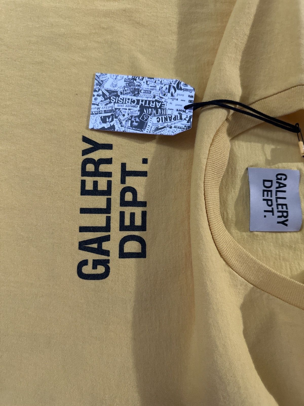 image of Gallery Dept. Tee in Yellow, Men's (Size Small)