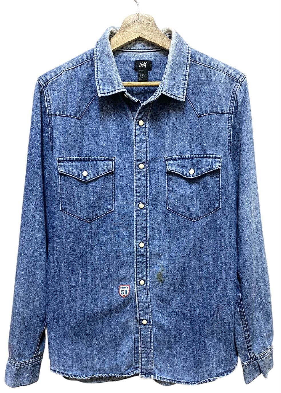 H&M H&M Denim Jeans Shirt Button Up Size US M / EU 48-50 / 2 - 1 Thumbnail