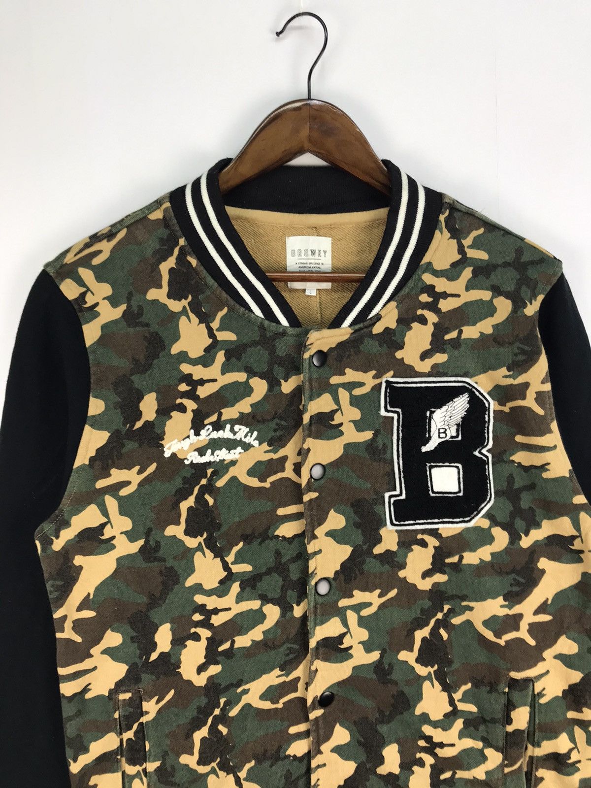 Designer × Japanese Brand × Vintage 💥RARE💥 CAMOUFLAGE VARSITY JACKET Size US L / EU 52-54 / 3 - 3 Thumbnail