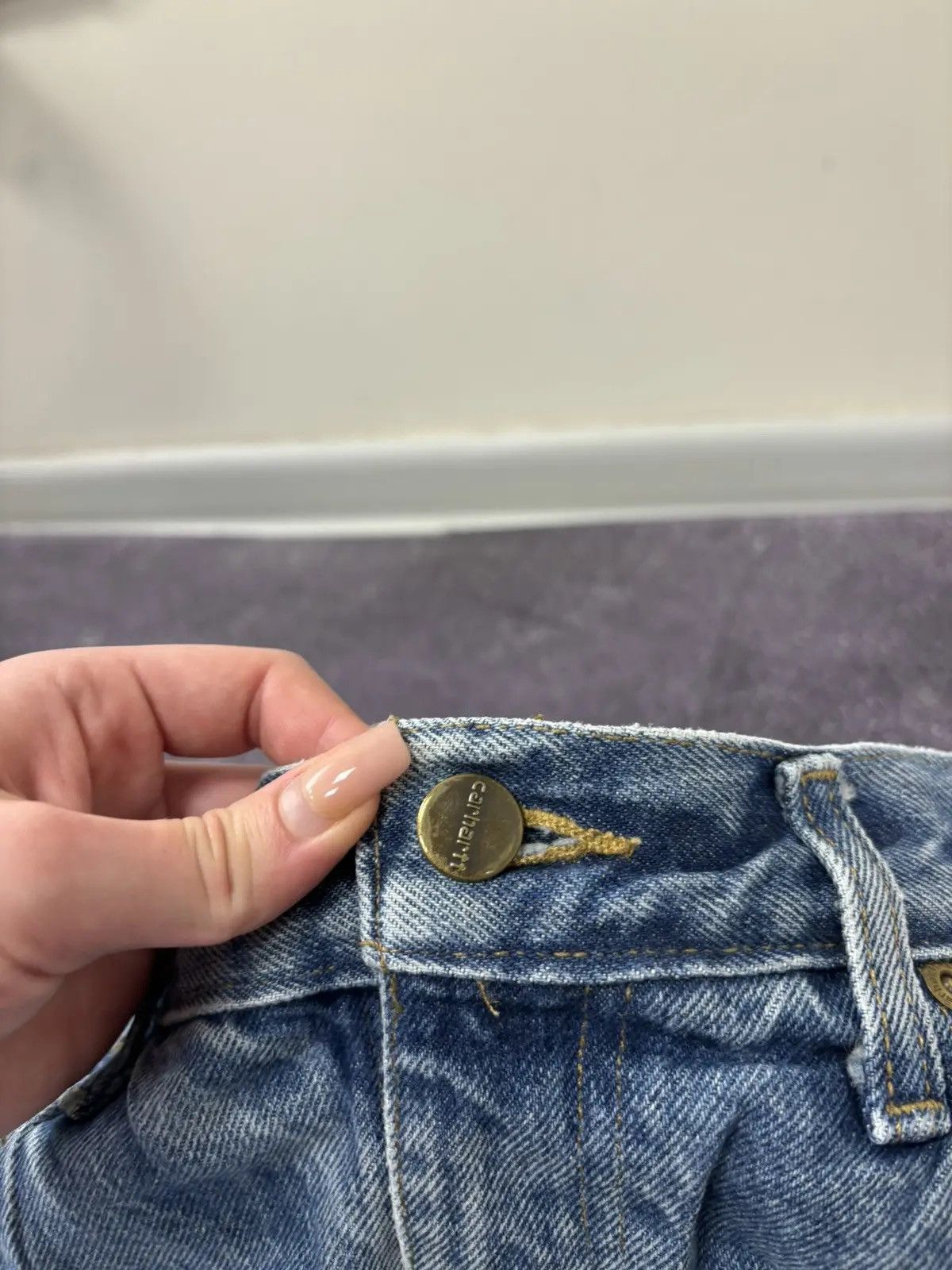 Carhartt × Vintage Vintage Carhartt USA Traditional Fit Denim Work Hype Jeans Size US 34 / EU 50 - 12 Thumbnail