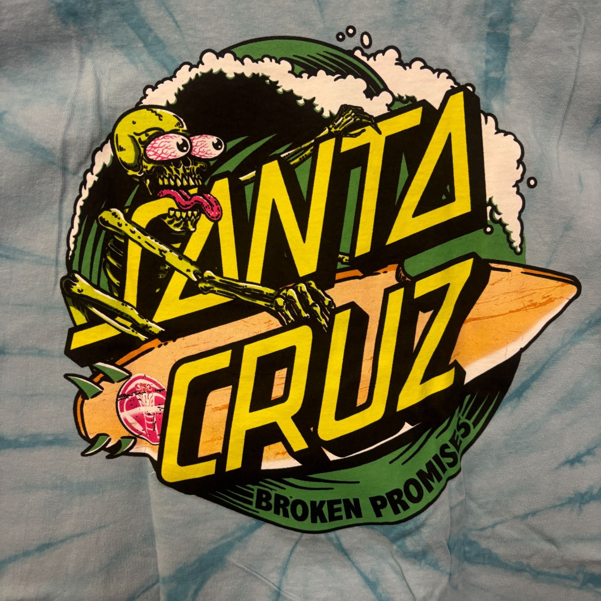 Band Tees Broken Promises x Santa Cruz tiedye collab tshirt size mediu Size US M / EU 48-50 / 2 - 2 Thumbnail