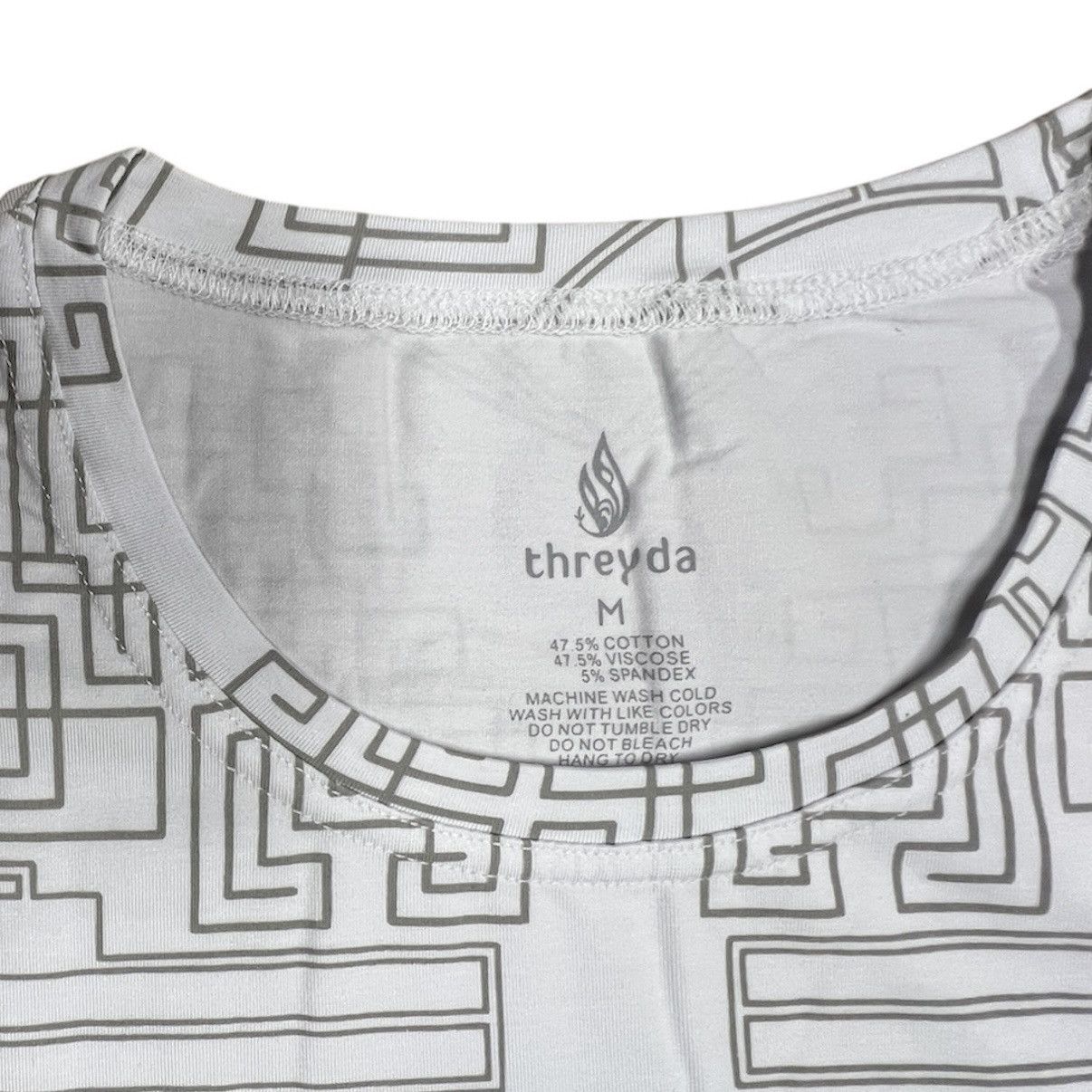 Other THREYDA Psychedelic Geometric Pattern Artwork White T-Shirt Size US M / EU 48-50 / 2 - 4 Thumbnail