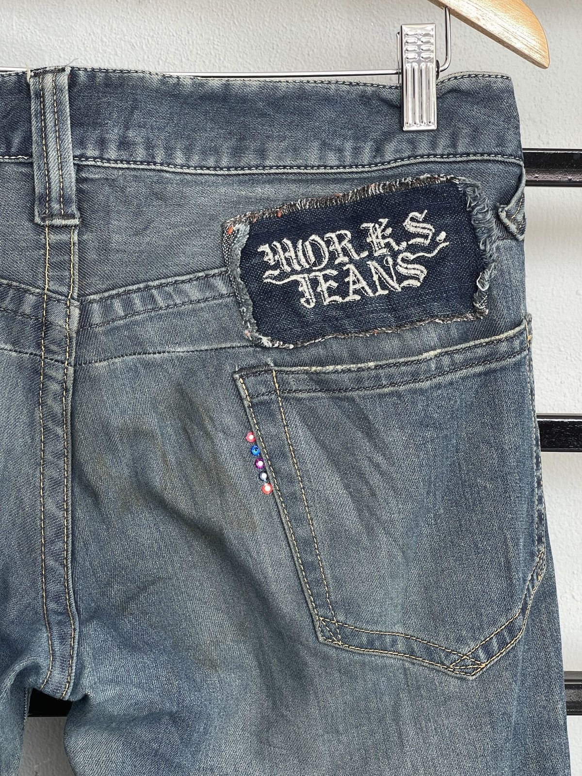 FranCisT MOR.K.S Very Rare Design Distressed Mor.K.S Jeans Size US 33 - 7 Thumbnail