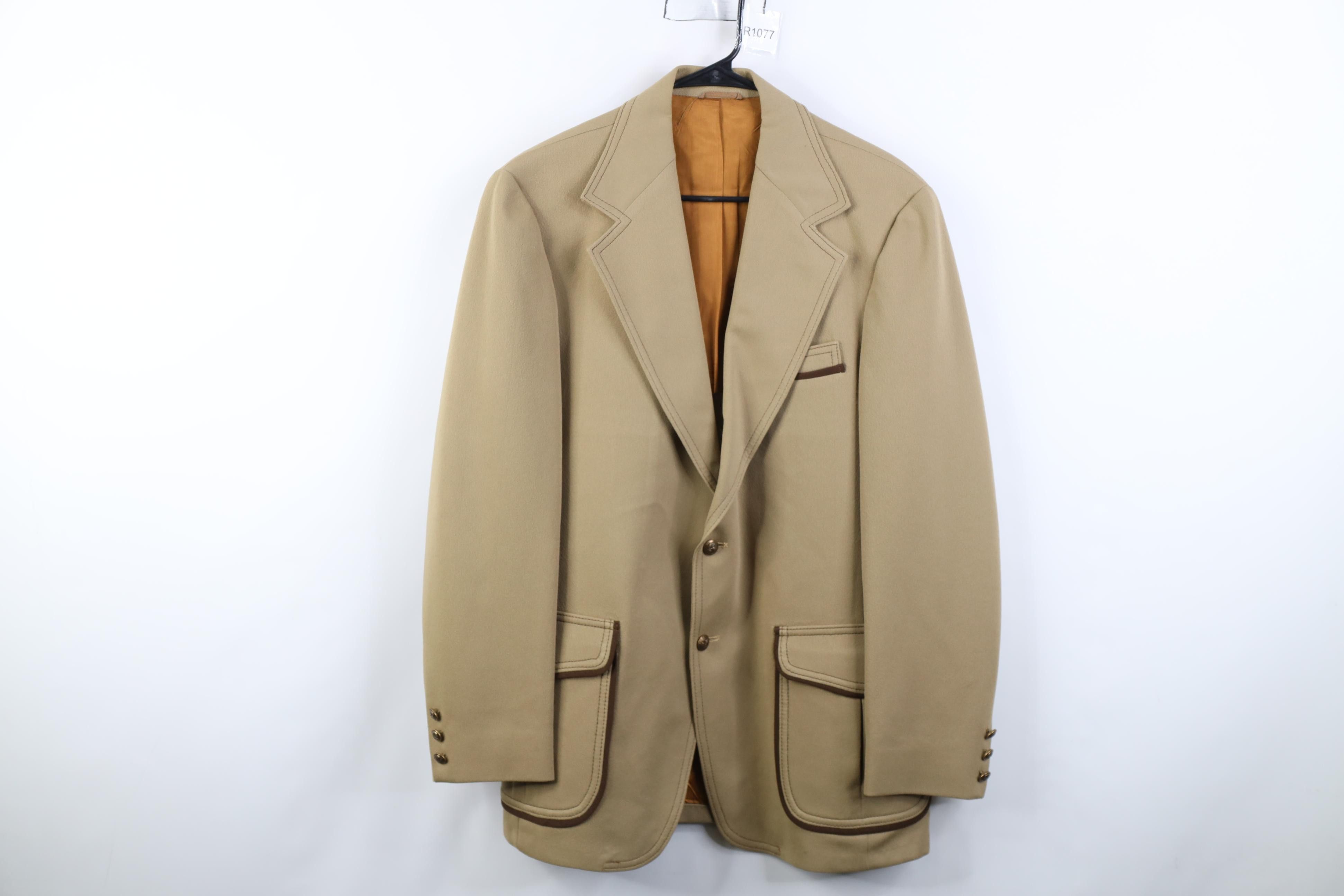 Vintage Vintage 70s Rockabilly Knit Suit Coat Blazer Jacket USA Size US XXL / EU 58 / 5 - 1 Thumbnail