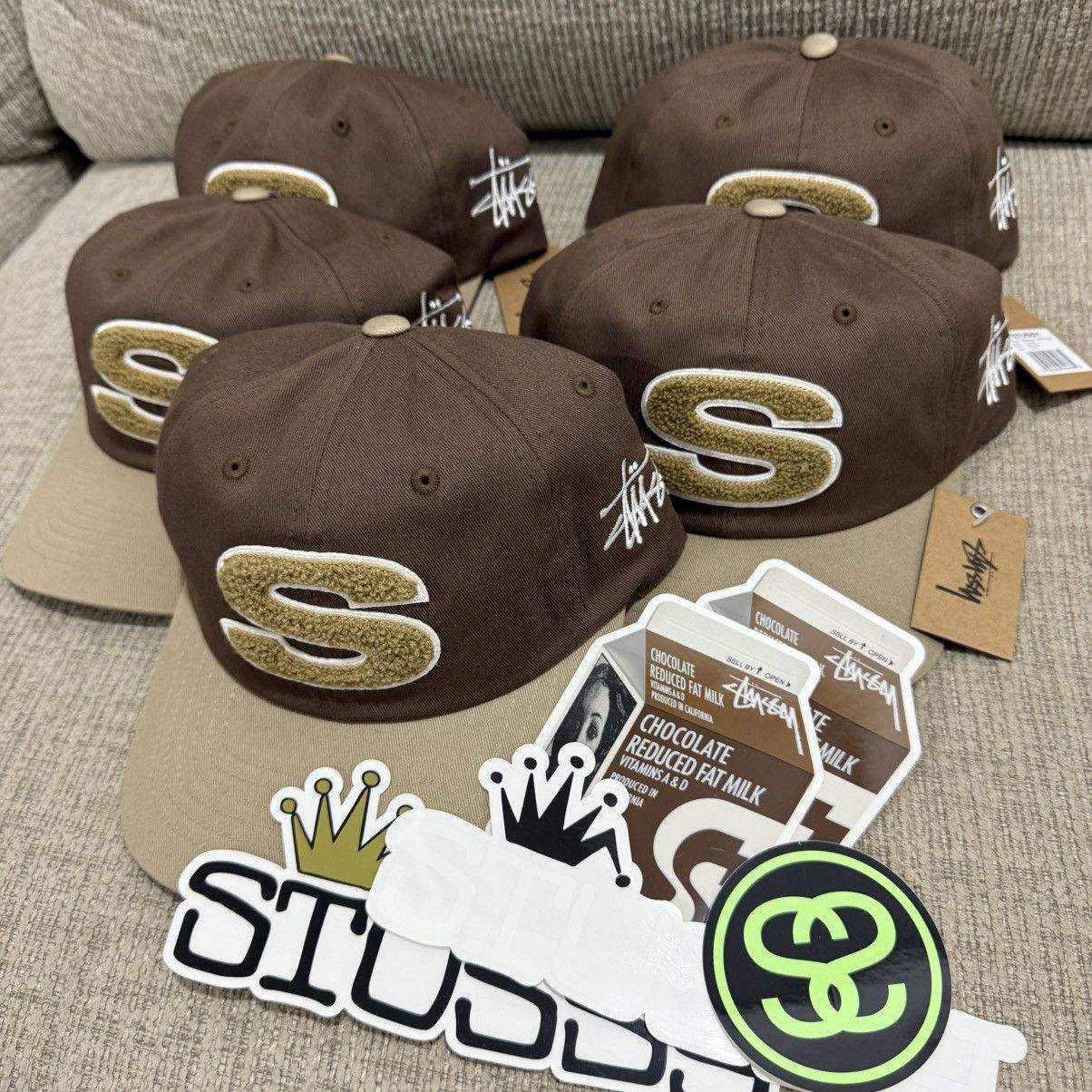 Stussy Stussy Chenille S Low Pro Brown Snapback Cap Travis