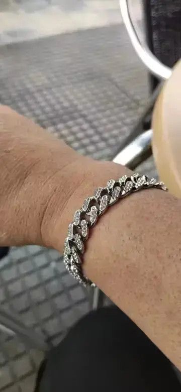 Other HipHop Men Cuban Link Chain Bracelet Size ONE SIZE - 1 Thumbnail