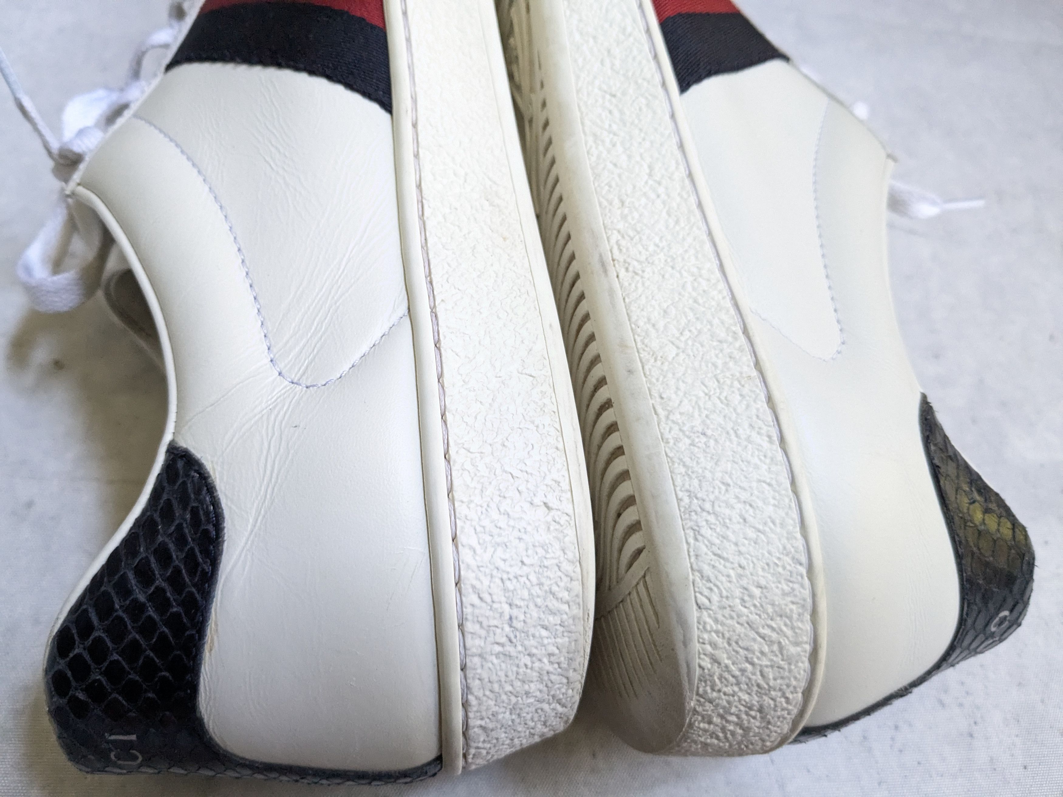 Gucci Gucci Ace Sneakers 10 White Leather Low 386750 Size US 10 / EU 43 - 11 Thumbnail