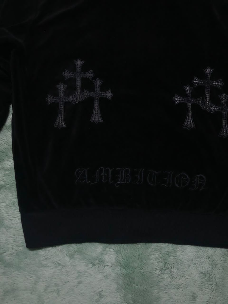 Affliction Y2K BE AMBITION CROSS HOODIE ZIPPER VELVET Size US L / EU 52-54 / 3 - 15 Thumbnail