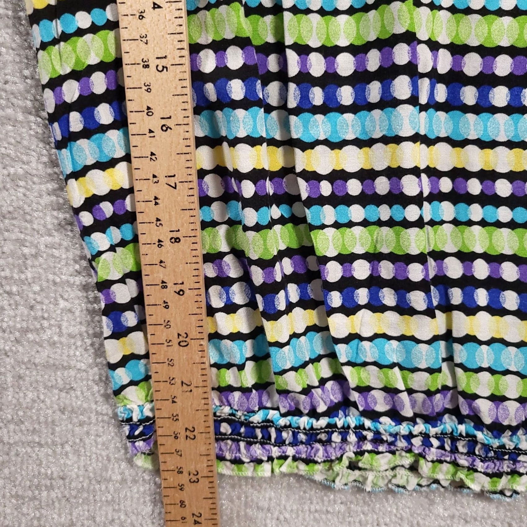 Vintage Cato Shirt Womens Medium Geometric Print S/S Boat Neck Keyhole Cold Shoulder Blouse Hat? Size M / US 6-8 / IT 42-44 - 6 Thumbnail