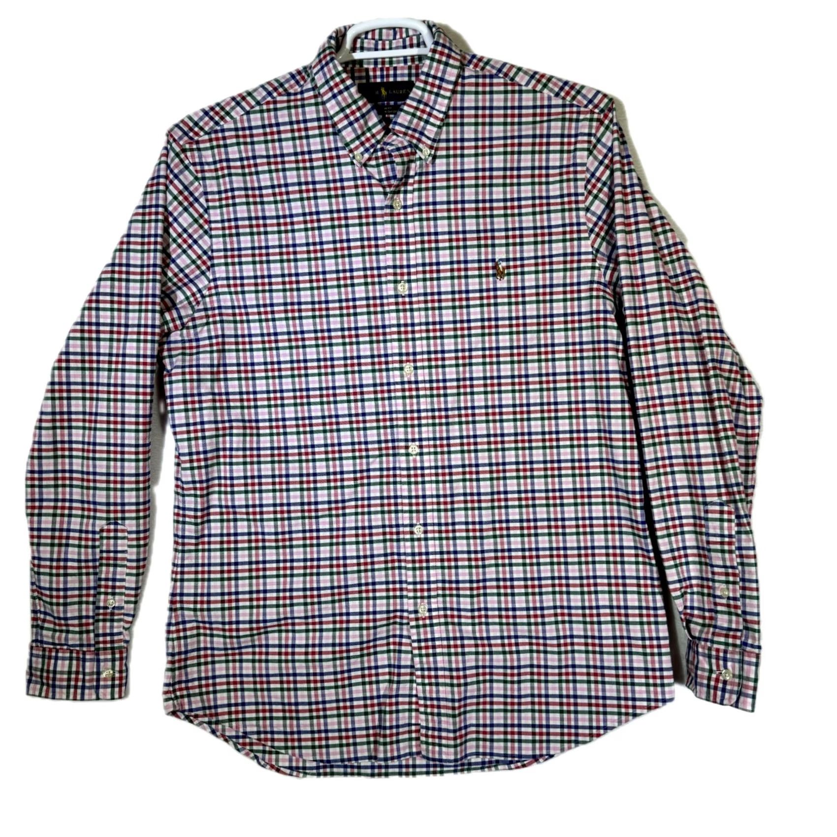 Polo Ralph Lauren Ralph Lauren Polo Shirt Men XL Red & Black Plaid 100% Cotton Long Sleeve Button-Up Casual Size US XL / EU 56 / 4 - 2 Thumbnail