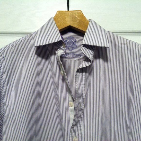 English Laundry ENGLISH LAUNDRY MEN'S 100%COTTON CASUAL SHIRT 16.5/32-33 Size US L / EU 52-54 / 3 - 1 Thumbnail