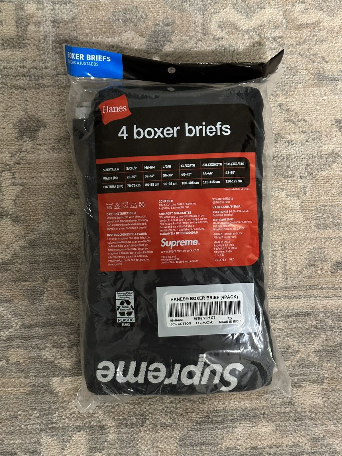 Supreme 4-Pack Supreme Hanes Boxers - S Size ONE SIZE - 2 Thumbnail