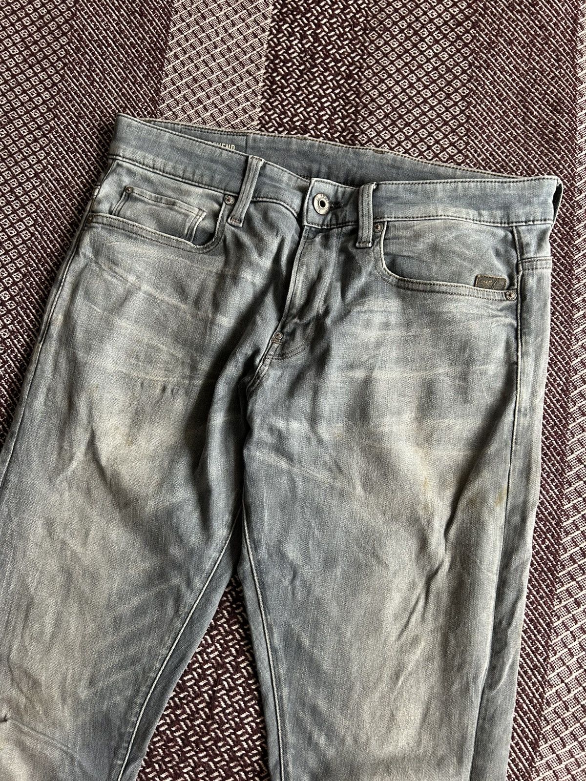 G-Star G-Star Raw Reverd Skinny Denim Jeans Mens Faded Thrashed W32 Size US 32 / EU 48 - 12 Thumbnail
