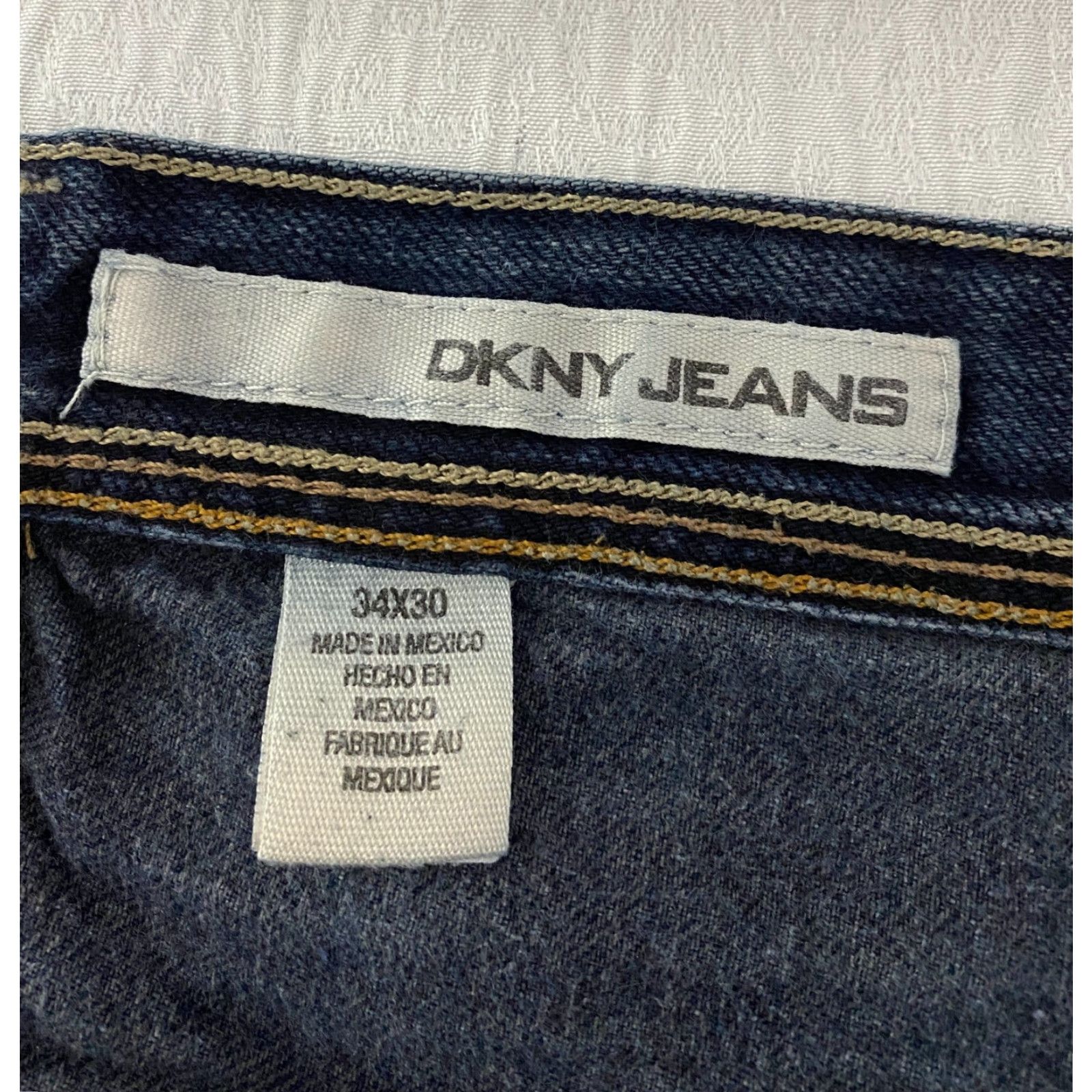 DKNY DKNY Jeans Castro Men's Size 34×30 Blue Embroidered Pockets Loose Denim Straight Jeans Mens 34 Blue Size US 34 / EU 50 - 5 Thumbnail