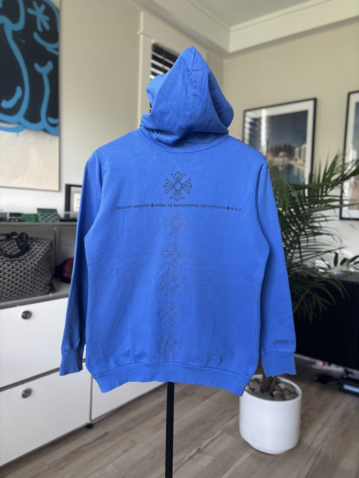 CHROME HEARTS クロムハーツ フーディー パーカー 紺 ネイビー Navy Blue Chrome Hearts Hoodie | Grailed