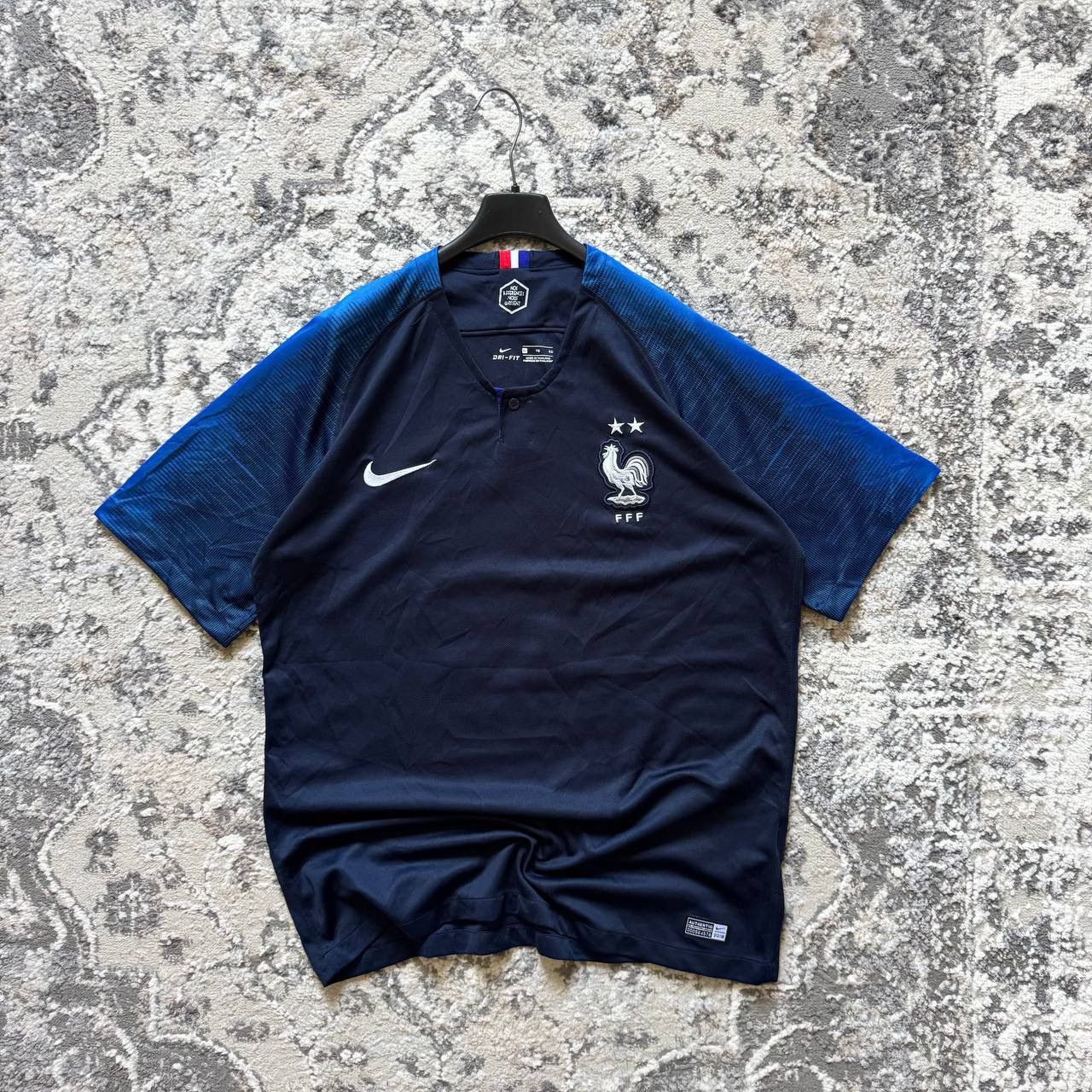 Nike 2018 Nike France soccer jersey le blue Size US XL / EU 56 / 4 - 1 Thumbnail
