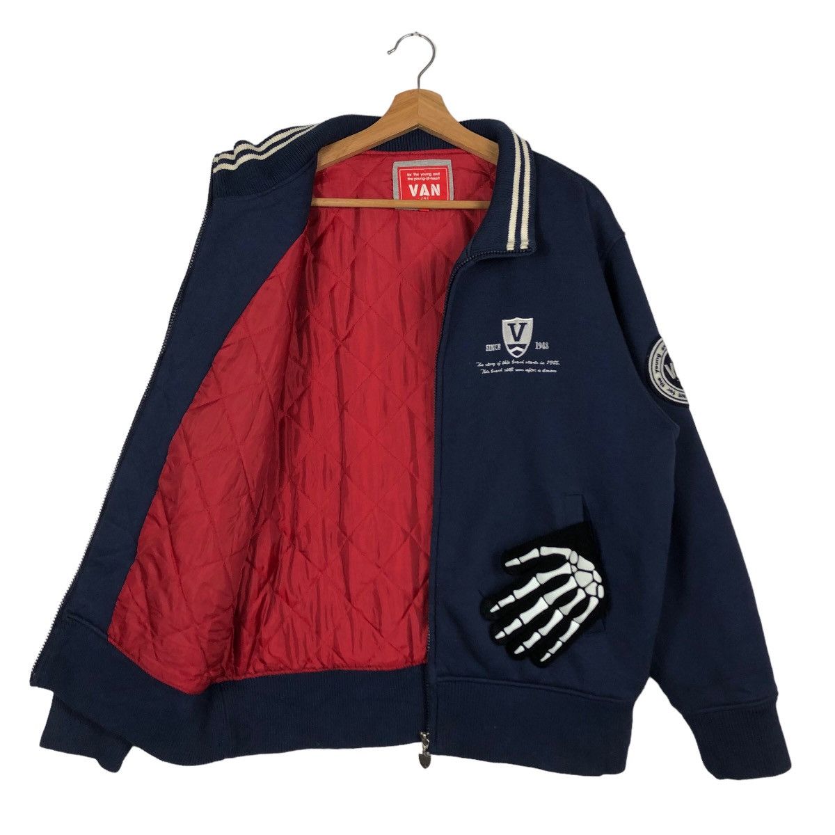 Japanese Brand 🔥90’s Vintage Varsity Jacket Van Jac Big Logo Issey Miyake Size US L / EU 52-54 / 3 - 9 Thumbnail
