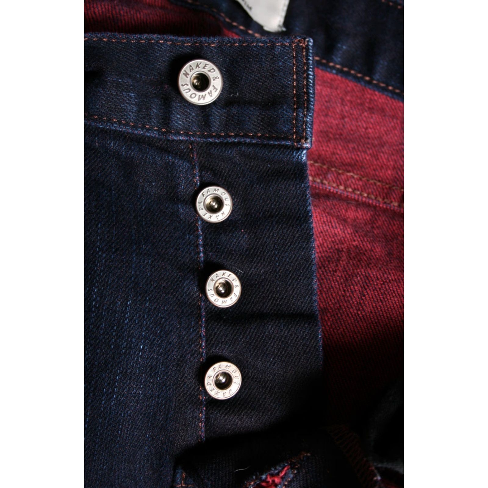 Vintage NAKED & FAMOUS Denim Skinny Guy Red Weft Stretch Selvedge Jeans ≈ Sz. 30x33 | 5-Pocket | Slim Fit | Blue Denim Jeans Men Regular Rise 8-10in 30x33 Size US 30 / EU 46 - 7 Thumbnail
