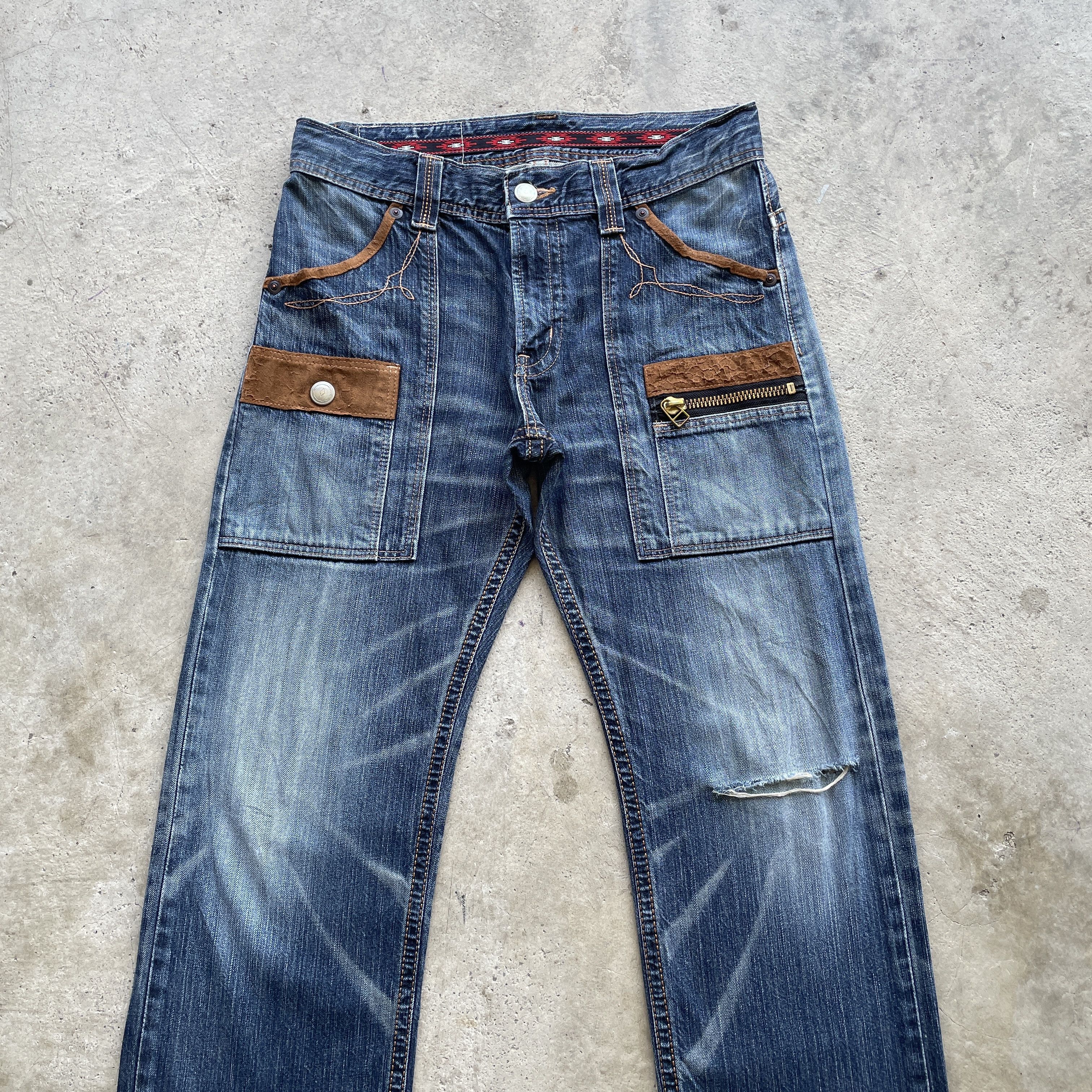 Edwin W32x31 Vintage Edwin Jeans Distressed Faded Denim Pants Size US 32 / EU 48 - 5 Thumbnail