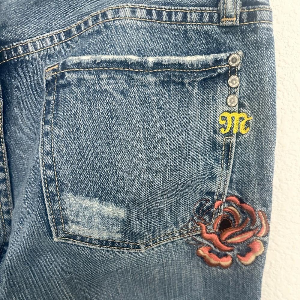 Designer Miss Me Jeans Marilyn Bootcut Embroidered Hummingbird 31 Size 31" - 6 Thumbnail