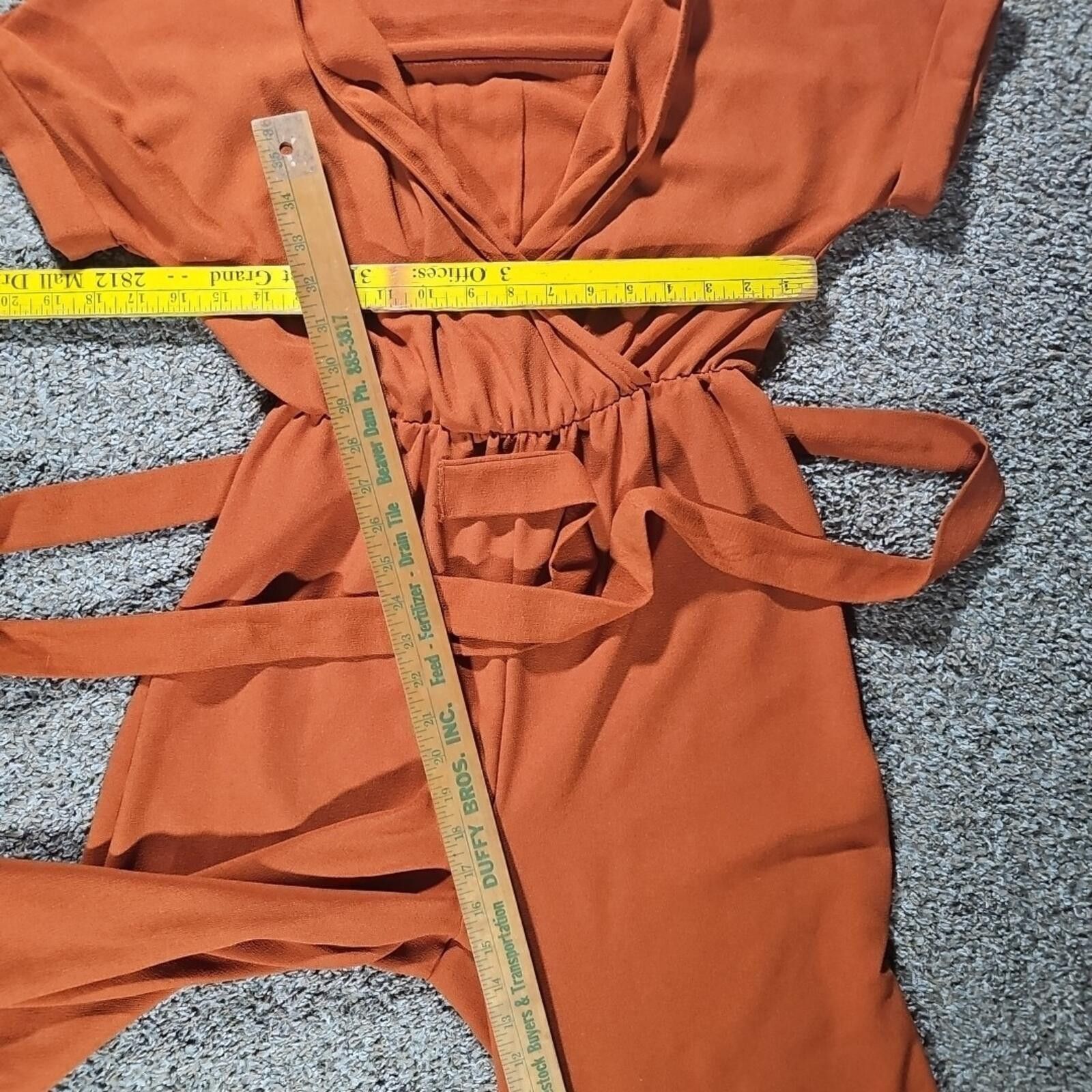 Homme + Femme La Ces Femme Burnt Orange Jumper Pantsuit Size 28" / US 6 / IT 42 - 4 Thumbnail