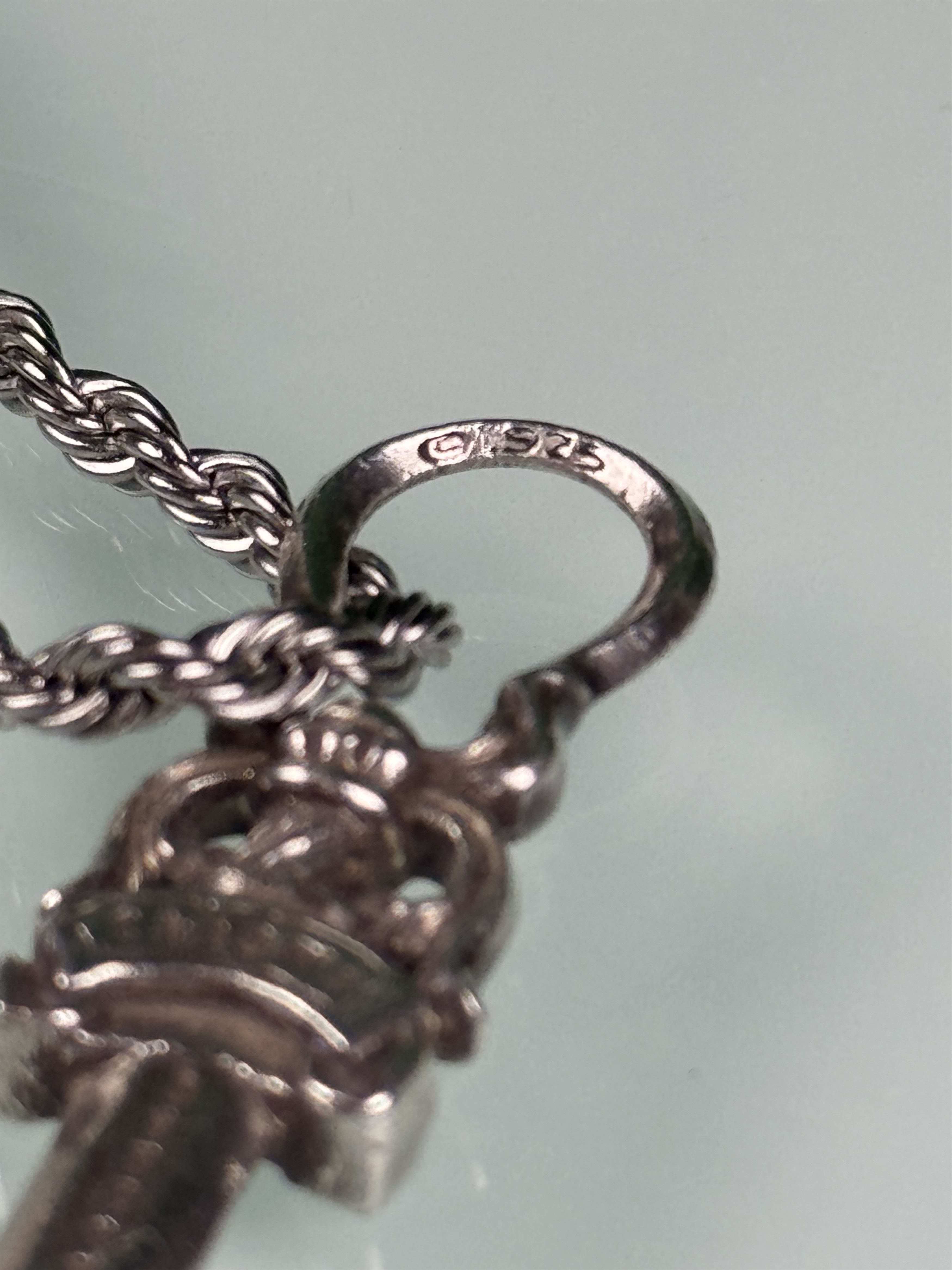 Chrome Hearts Chrome Hearts .925 Silver Dagger Zip Pendant with Rope Chain Size ONE SIZE - 14 Thumbnail