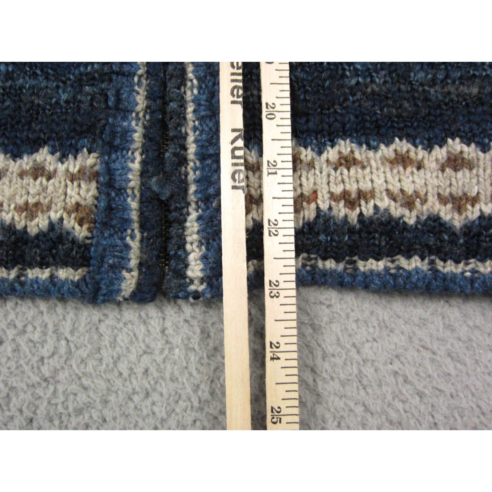 Vintage VINTAGE St. Johns Bay Vest Womens M Blue Fair Isle Knit Full Zip Up Ladies Shirt Size M / US 6-8 / IT 42-44 - 7 Thumbnail