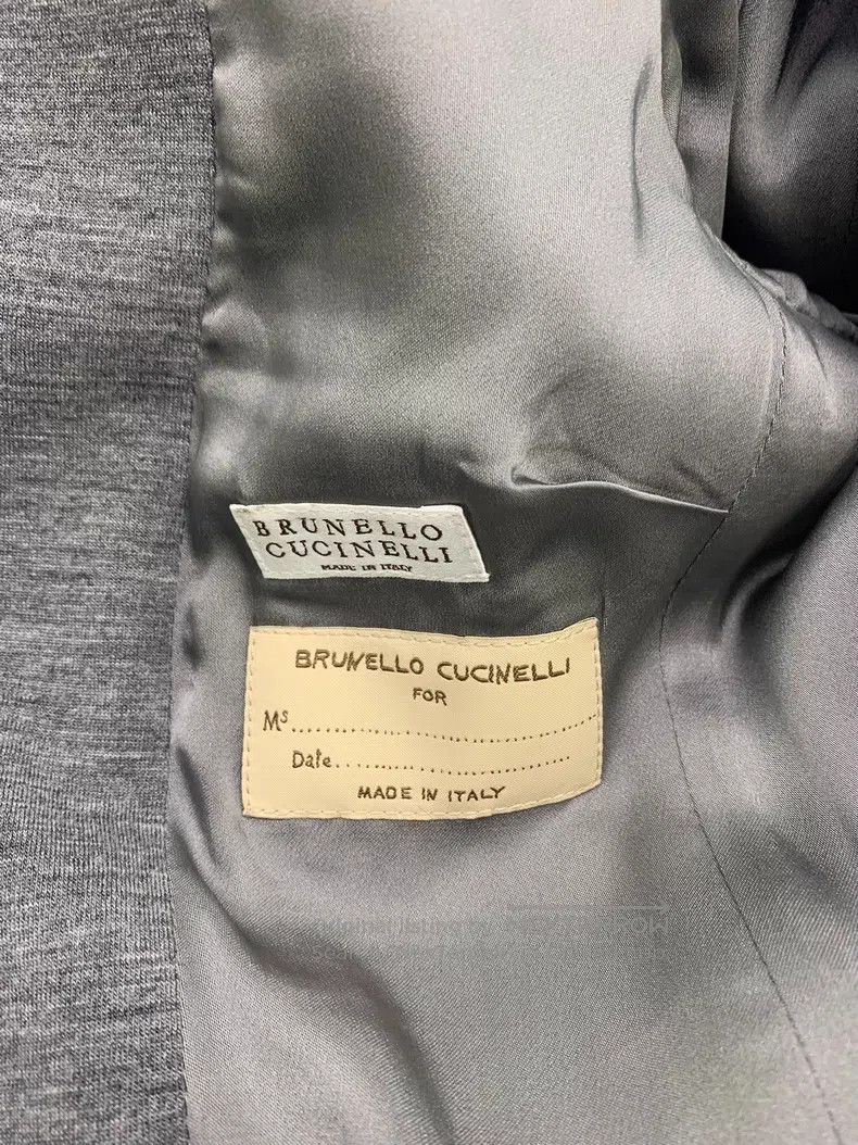Brunello Cucinelli Brunello Cucinelli Grey Wool Blazer Size S / US 4 / IT 40 - 4 Thumbnail