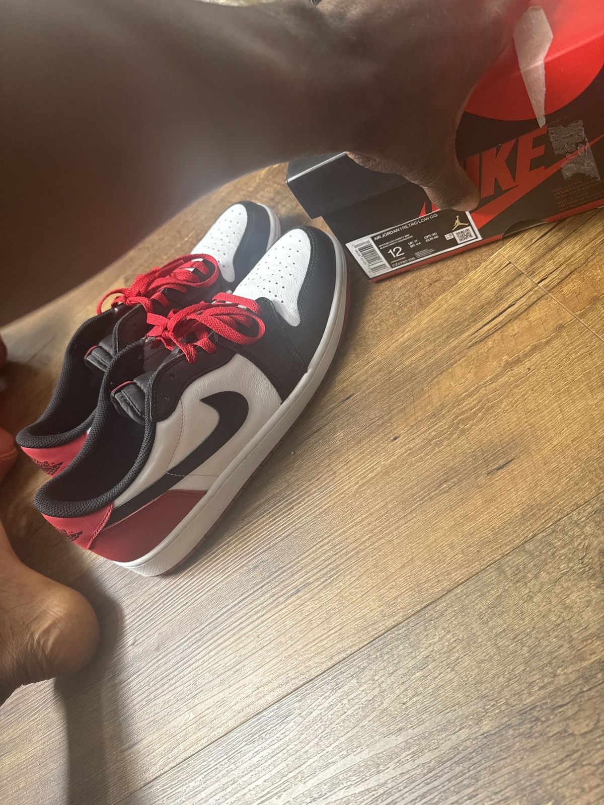 Jordan Brand Air Jordan 1 Low OG “Black Toe” (2023) Size US 12 / EU 45 - 5 Thumbnail