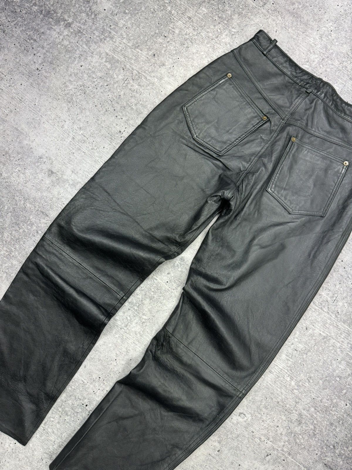 Genuine Leather × Vintage Vintage 90’s Y2K Style Casual Cowboy Genuine Leather Pants Size US 30 / EU 46 - 18 Thumbnail