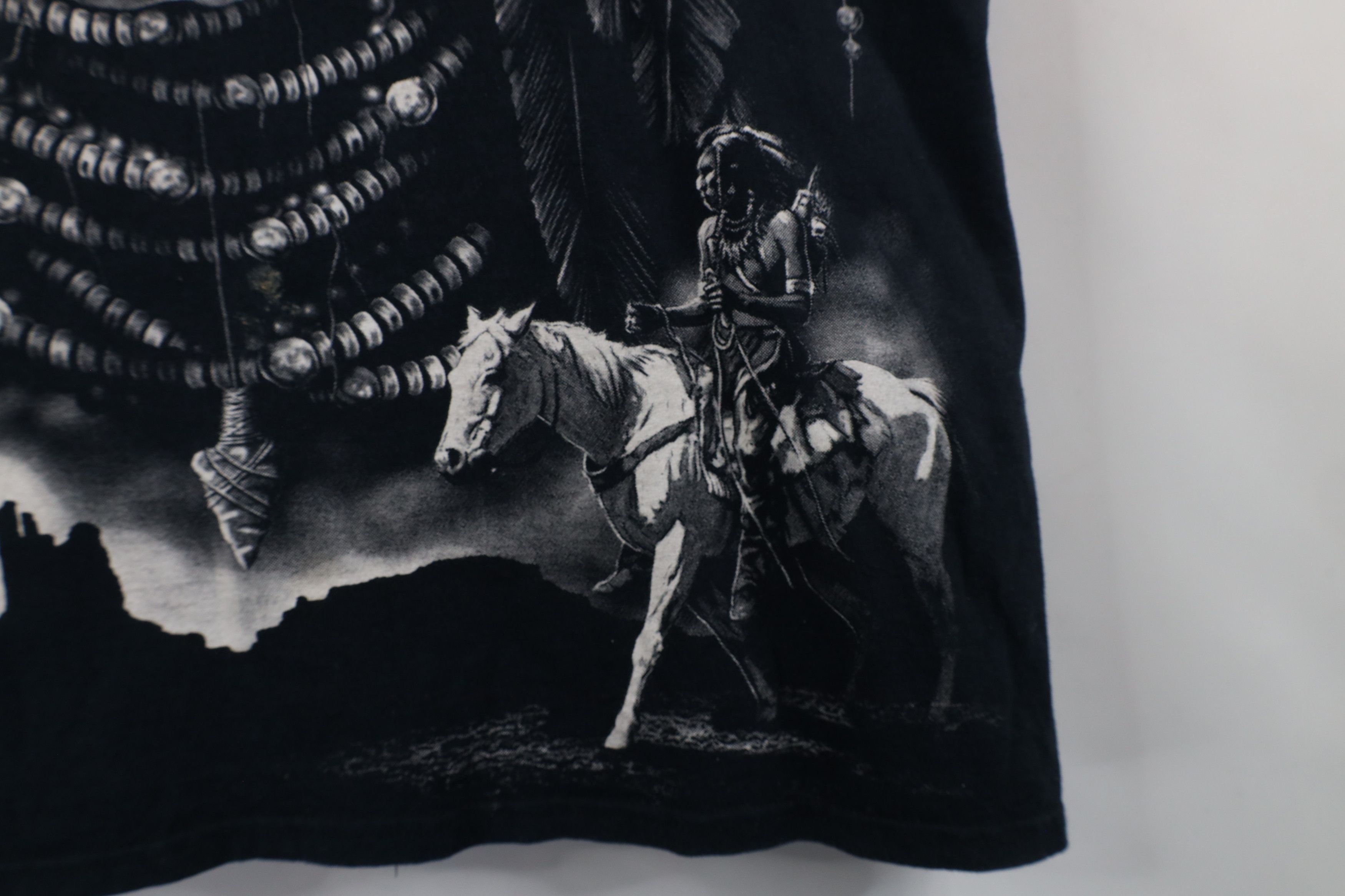 Vintage Vintage 90s Streetwear Skull Indian All Over Print T-Shirt Size US XL / EU 56 / 4 - 8 Thumbnail