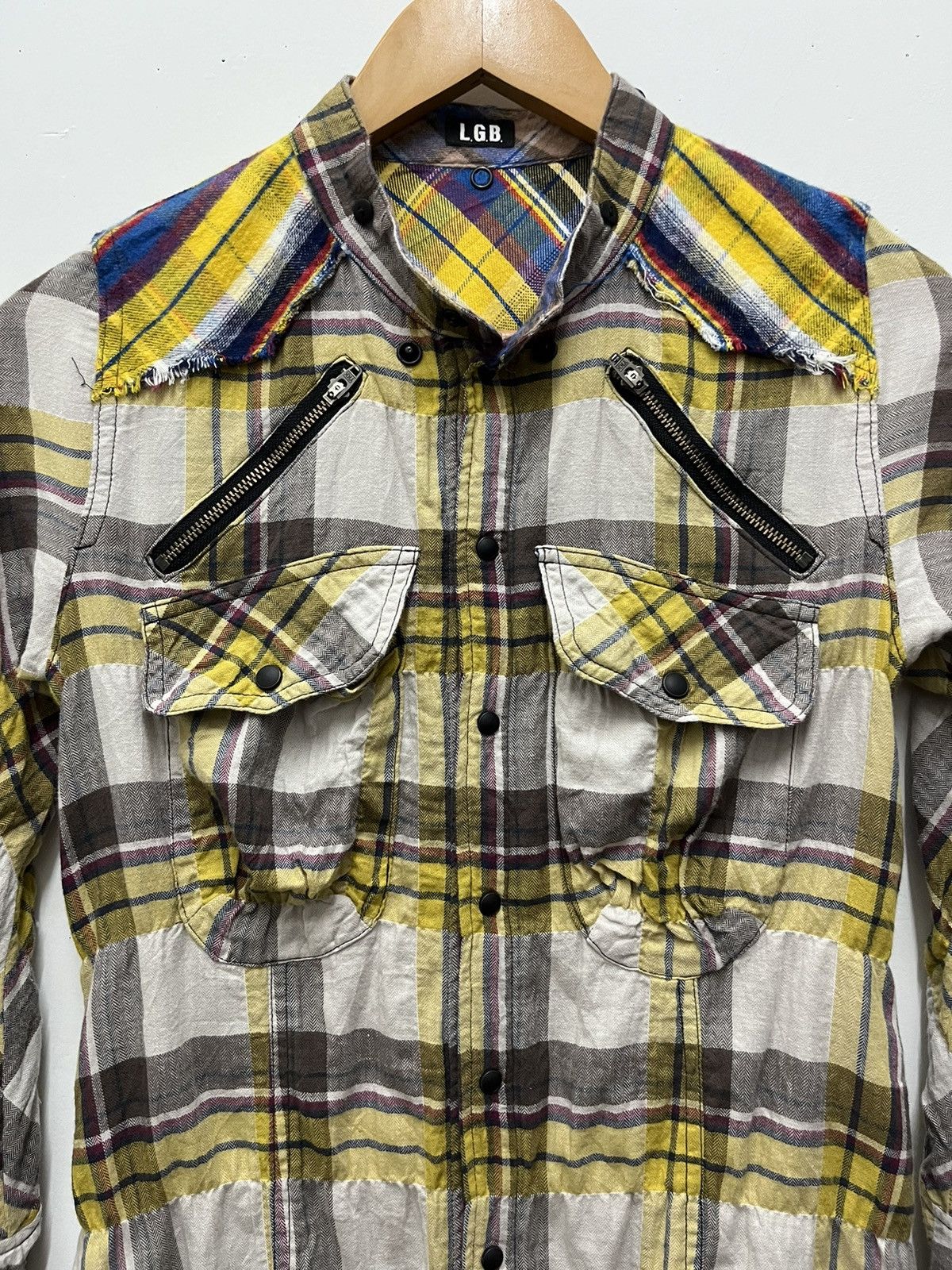 Le Grande Bleu (L.G.B.) LGB Snap Button Flannel Dress Women Maniac Corp Japan Size S / US 4 / IT 40 - 4 Thumbnail