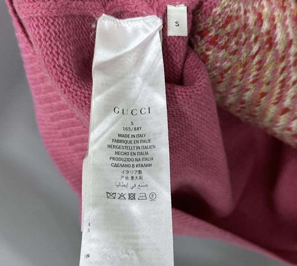 Gucci Pink Cat Embroidered Wool Long Sleeve Sweater-2505 Size S / US 4 / IT 40 - 6 Thumbnail