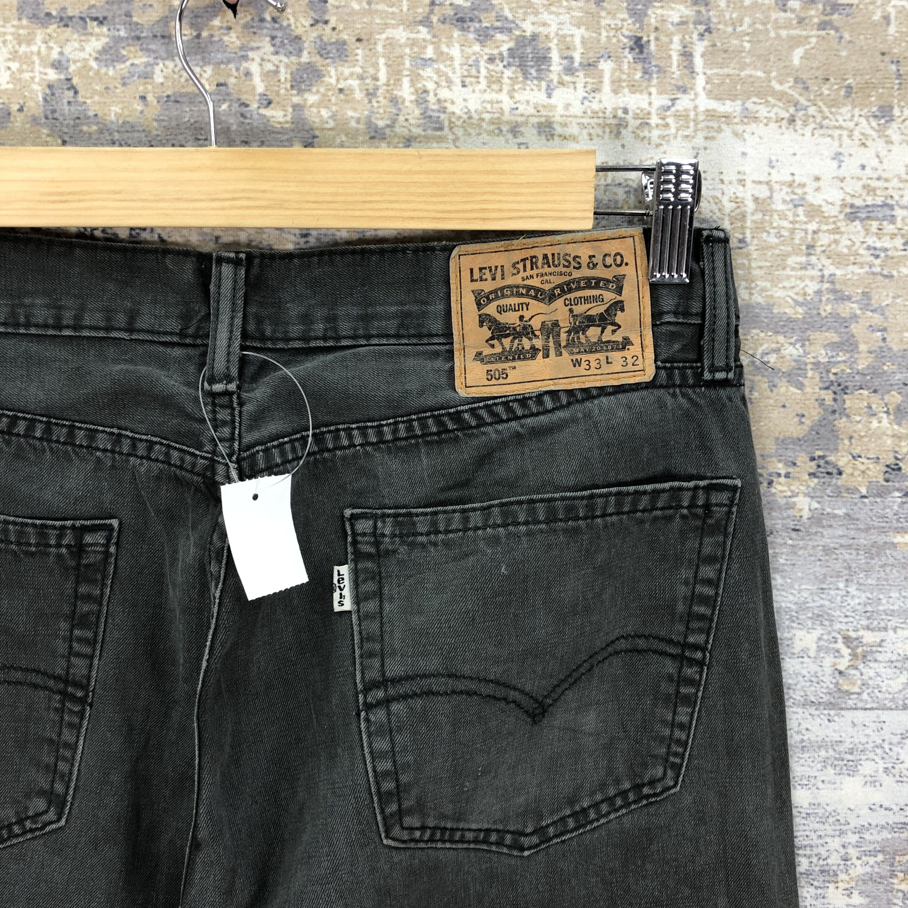 Levi's Vintage Levis Faded Black Jeans Levi's 505 Light Wash Denim Size US 32 / EU 48 - 5 Thumbnail