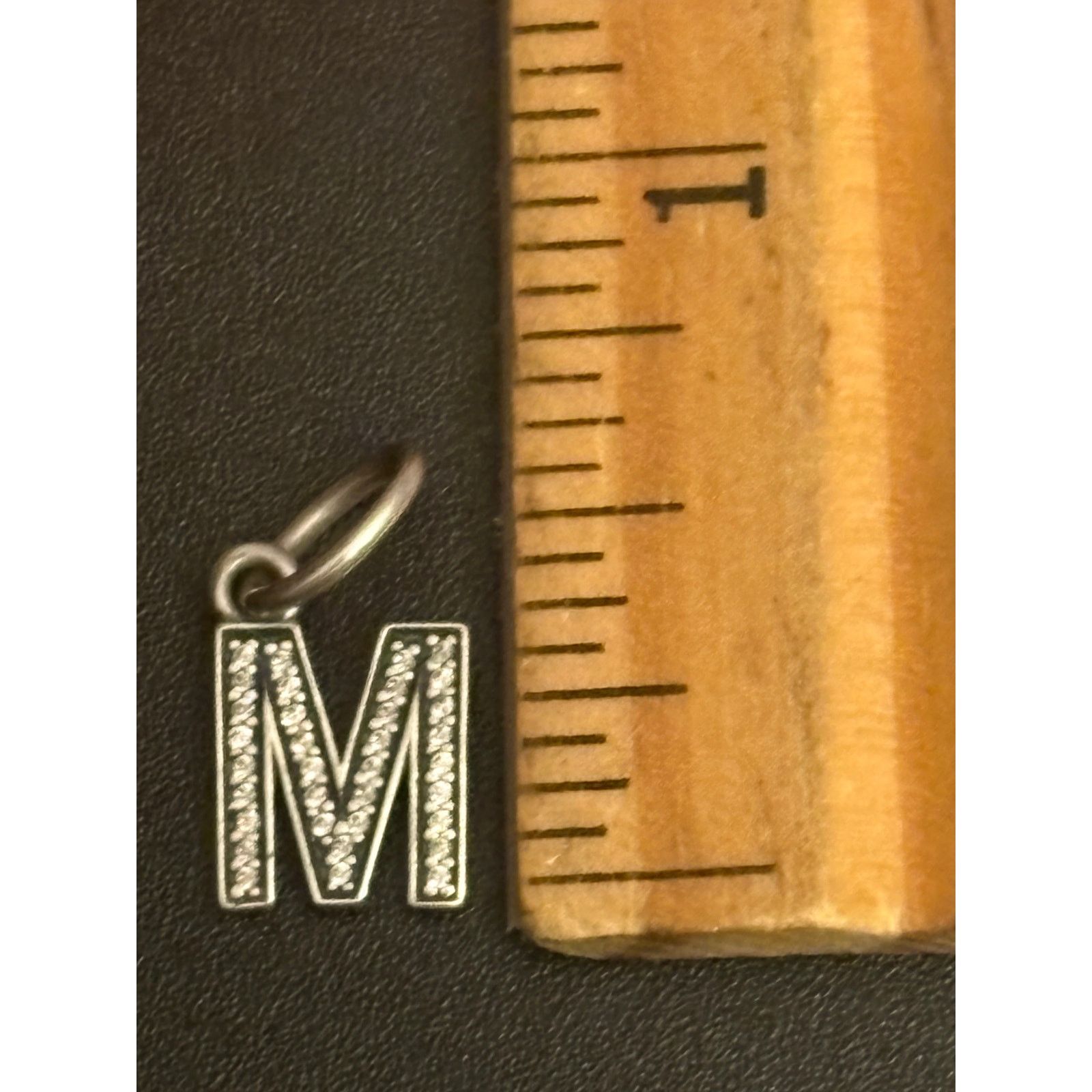 pandora Pandora ALE 925 Sterling M Initial Charm or Pendant Pave CZ Size ONE SIZE - 2 Thumbnail