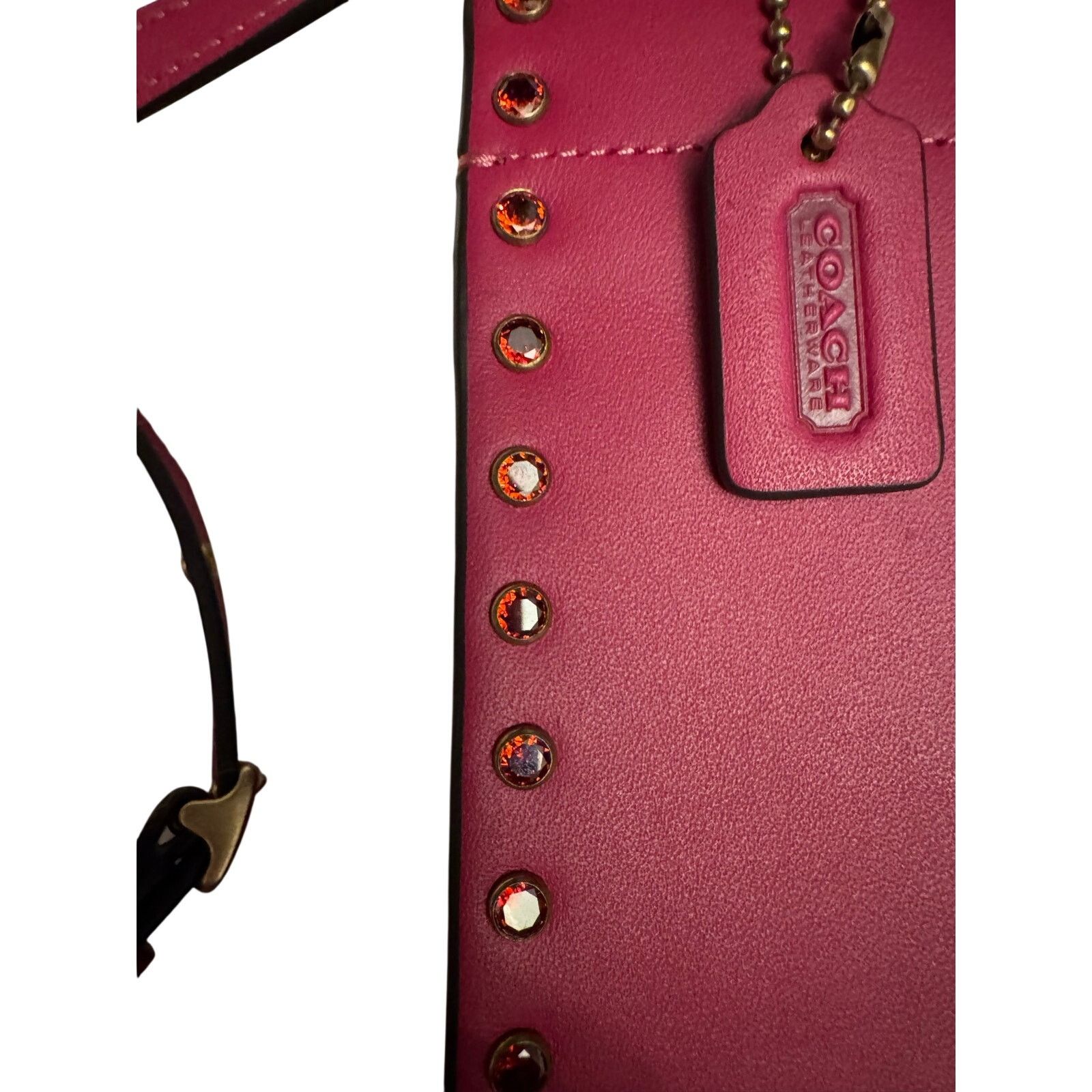Coach Coach Cashin Mini Tote Crystal Rivet Hyacinth Pink Size ONE SIZE - 6 Thumbnail