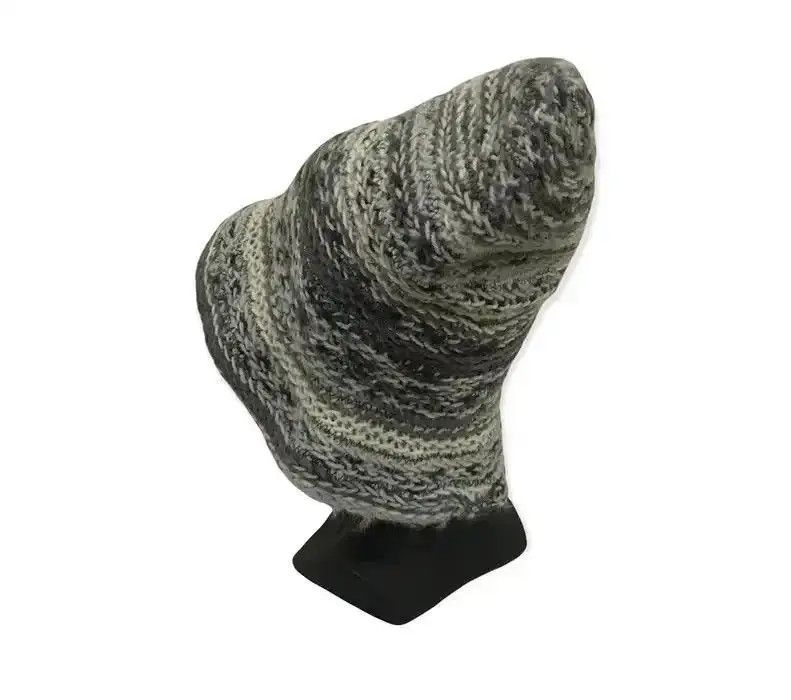 Japanese Brand Override Stripe Design Beanie Hat Size ONE SIZE - 3 Thumbnail
