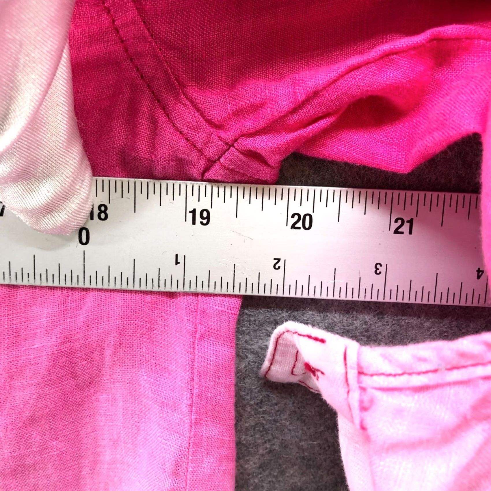 Vintage INC International Concepts Shirt Womens 6 Pink Tie Dye Tie Front 100% Linen 3/4 Sleeve Button Up Knit Brand: INC International Concepts Size M / US 6-8 / IT 42-44 - 6 Thumbnail