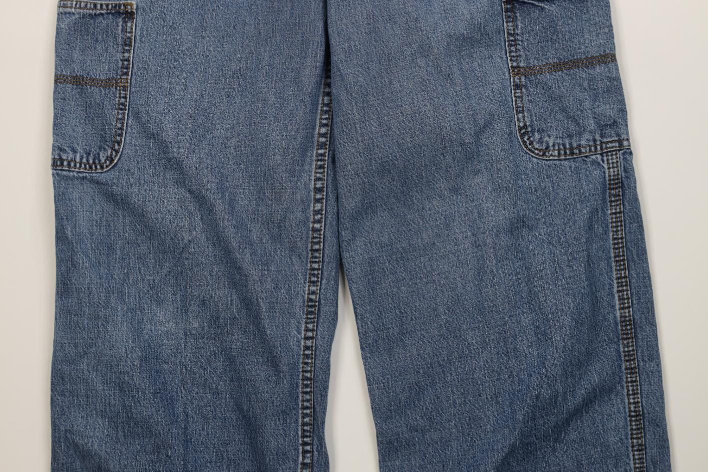 Tommy Hilfiger Vintage 90s Y2K Tommy Hilfiger Wide Leg Cargo Denim Jeans Size 34" / US 12 / IT 48 - 3 Thumbnail