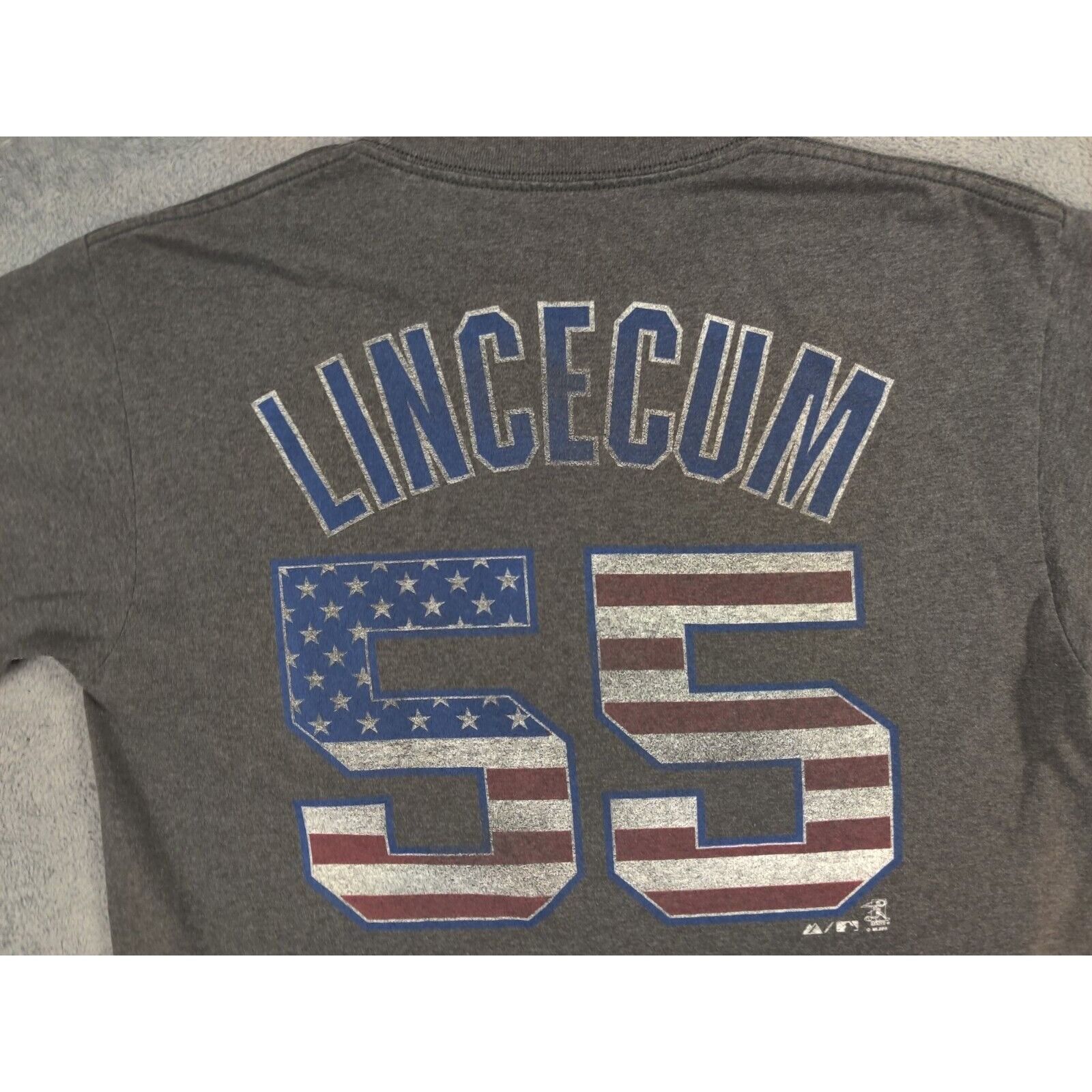 Majestic San Francisco Giants Shirt Adult Mens Medium Gray USA Flag Size US M / EU 48-50 / 2 - 14 Thumbnail